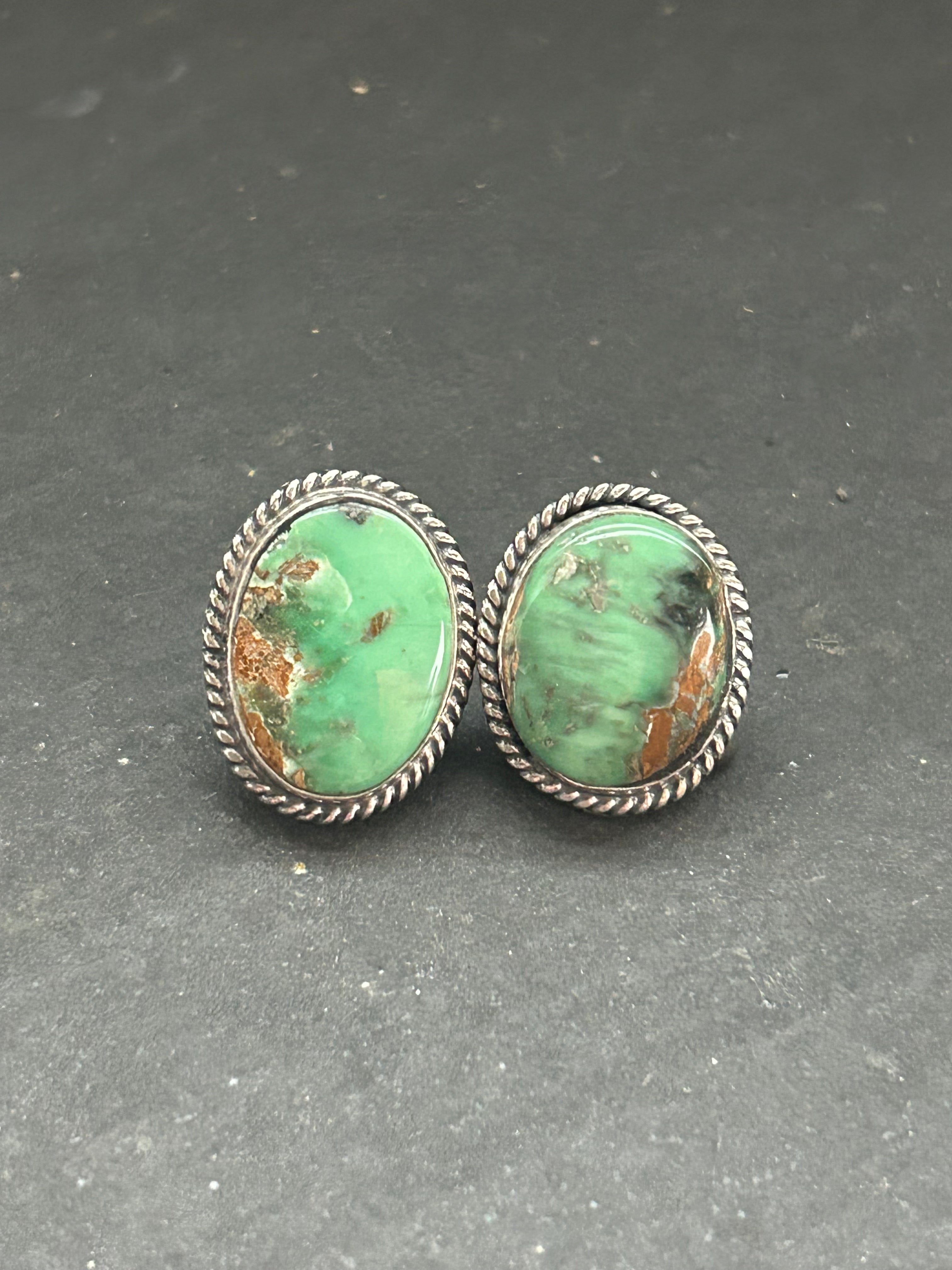 Australian Variscite Stud Earrings Style #1