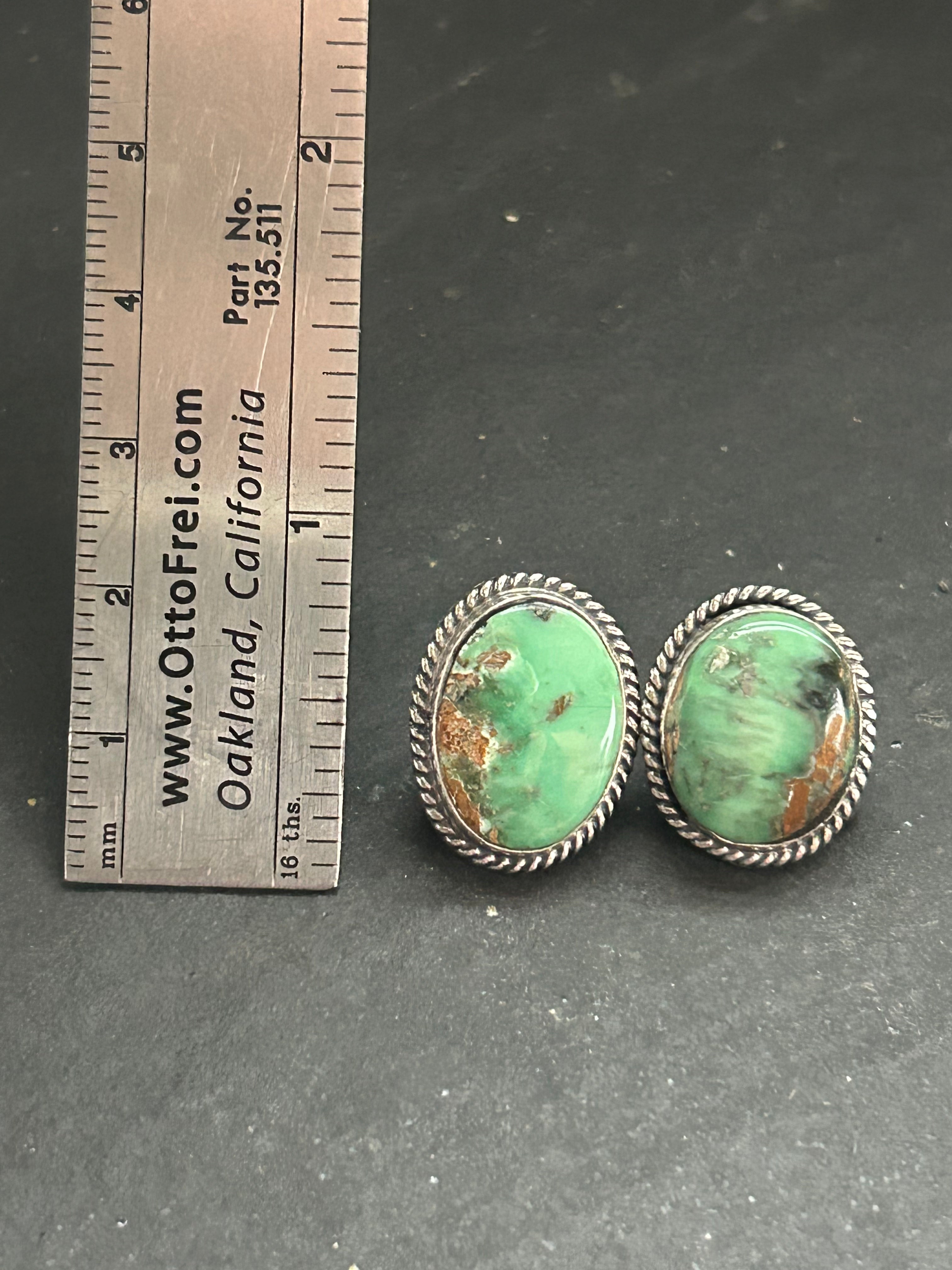 Australian Variscite Stud Earrings Style #1
