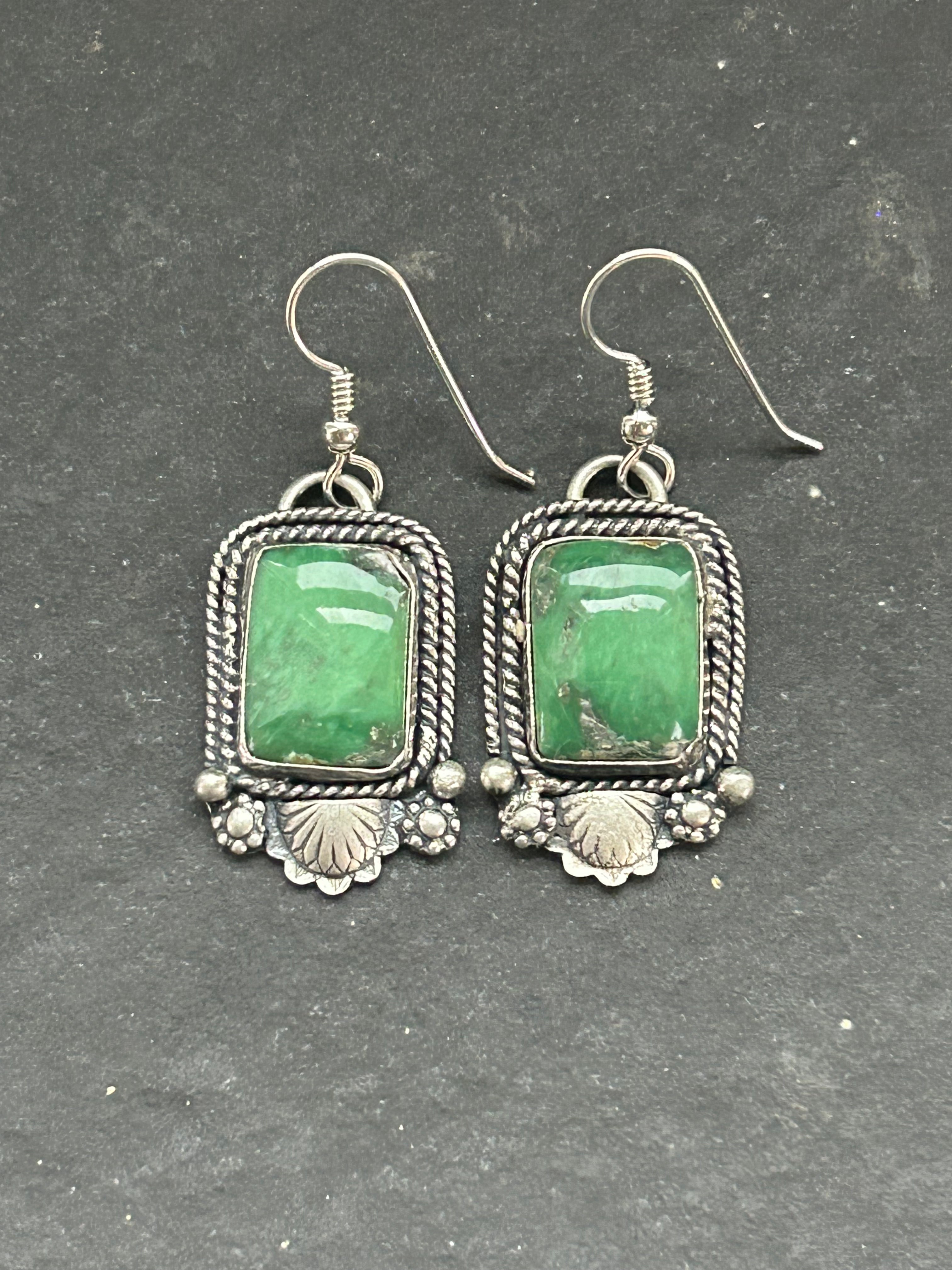 Australian Variscite Dangle Earrings Style #1