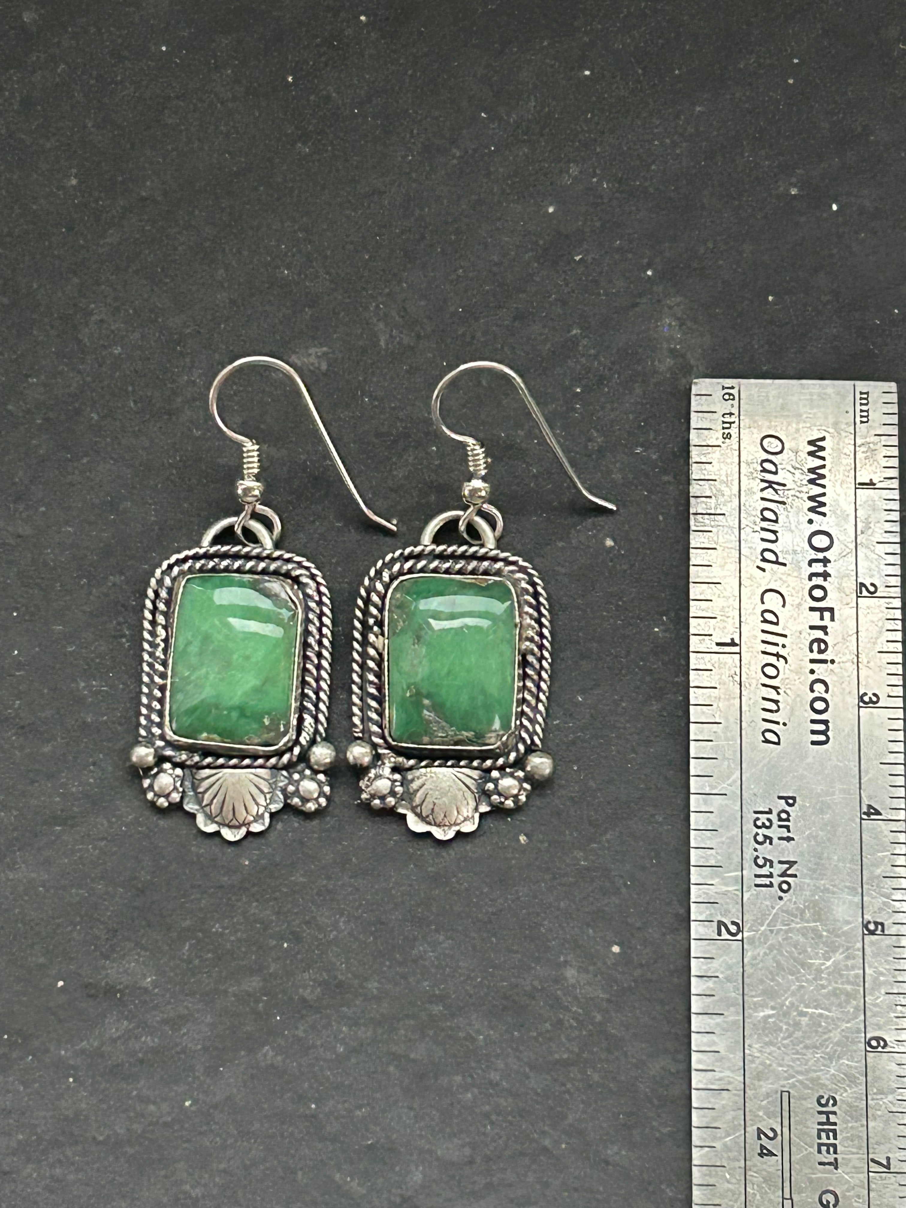 Australian Variscite Dangle Earrings Style #1