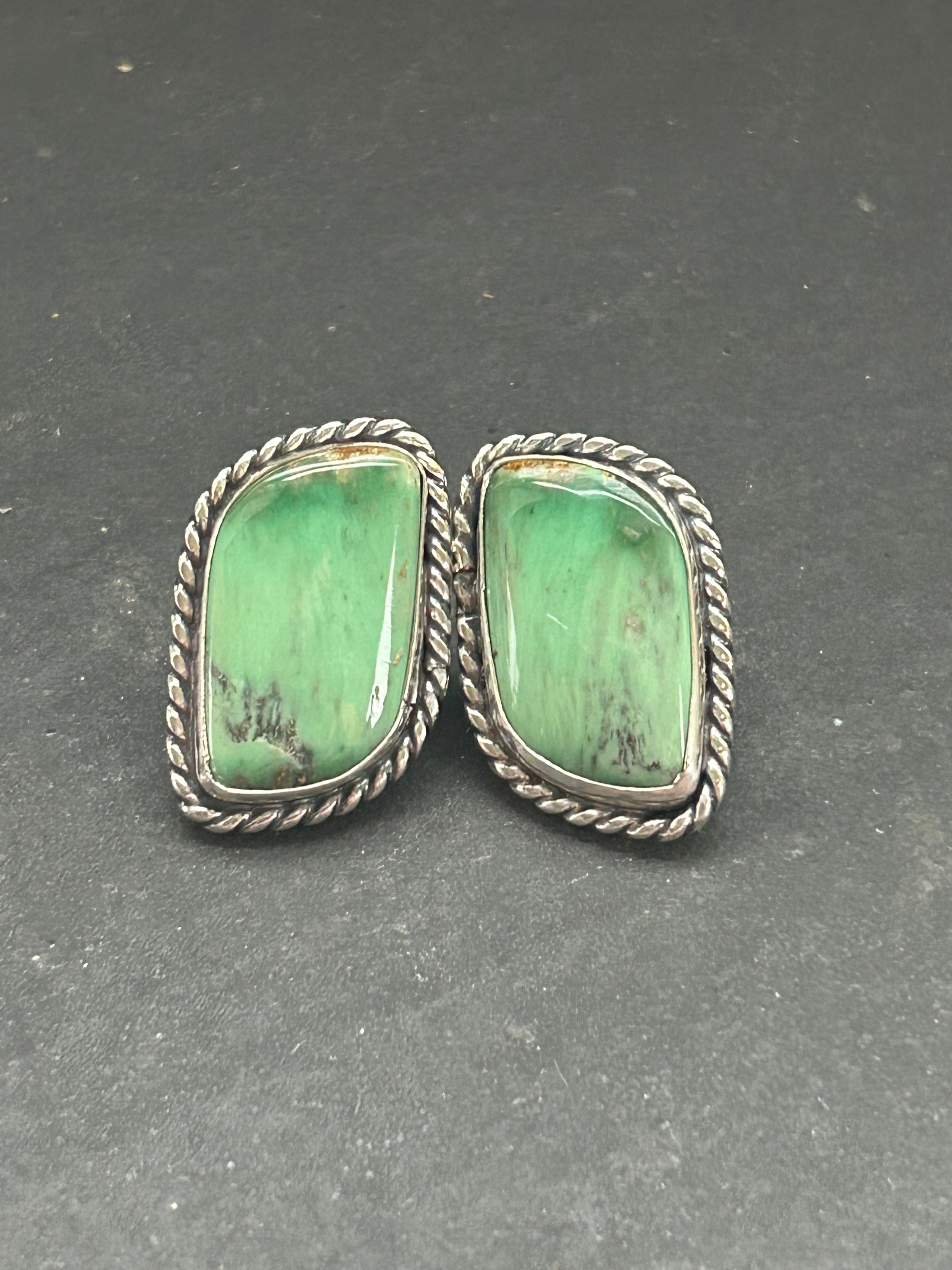 Australian Variscite Stud Earrings Style #2