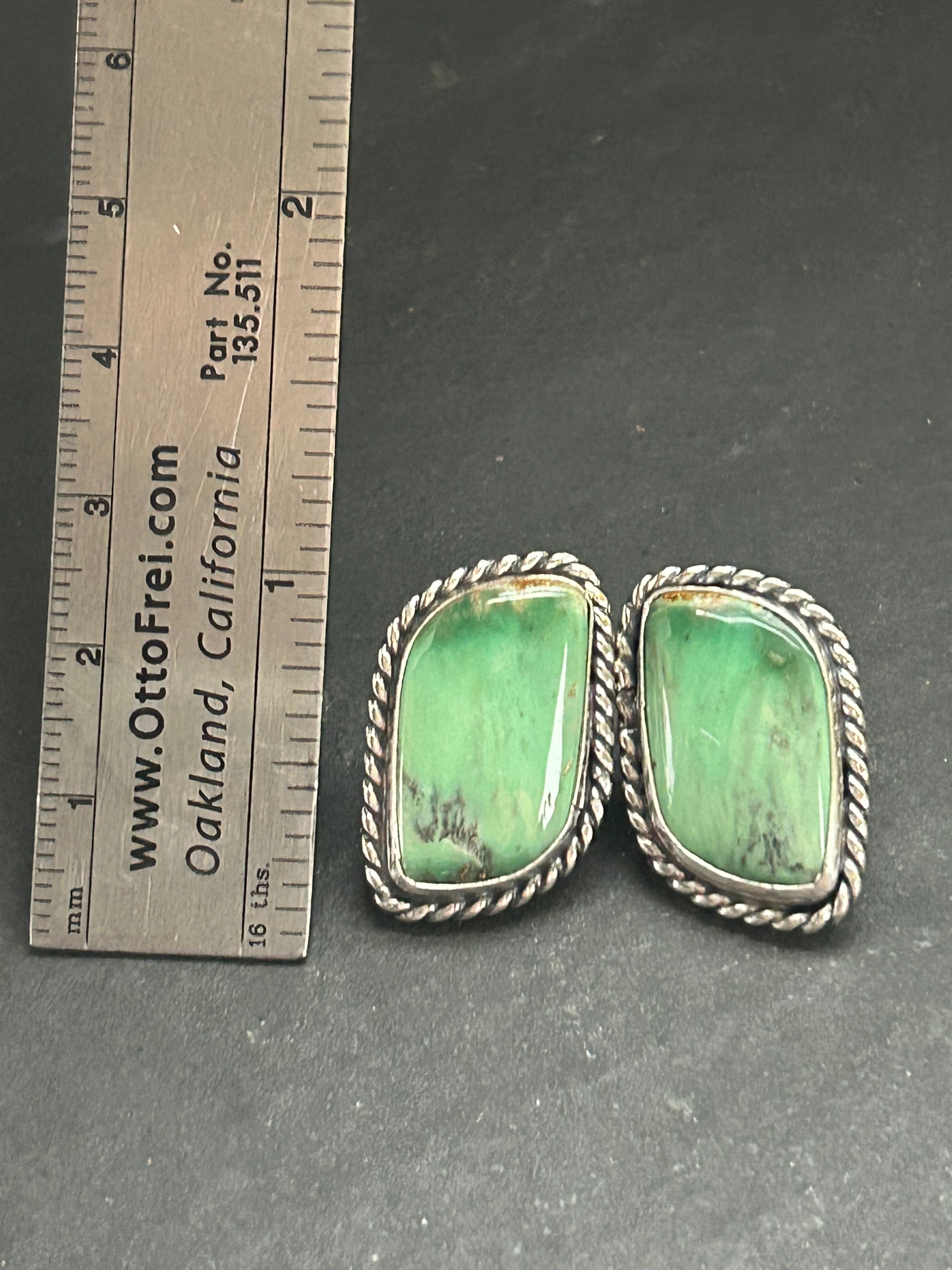Australian Variscite Stud Earrings Style #2