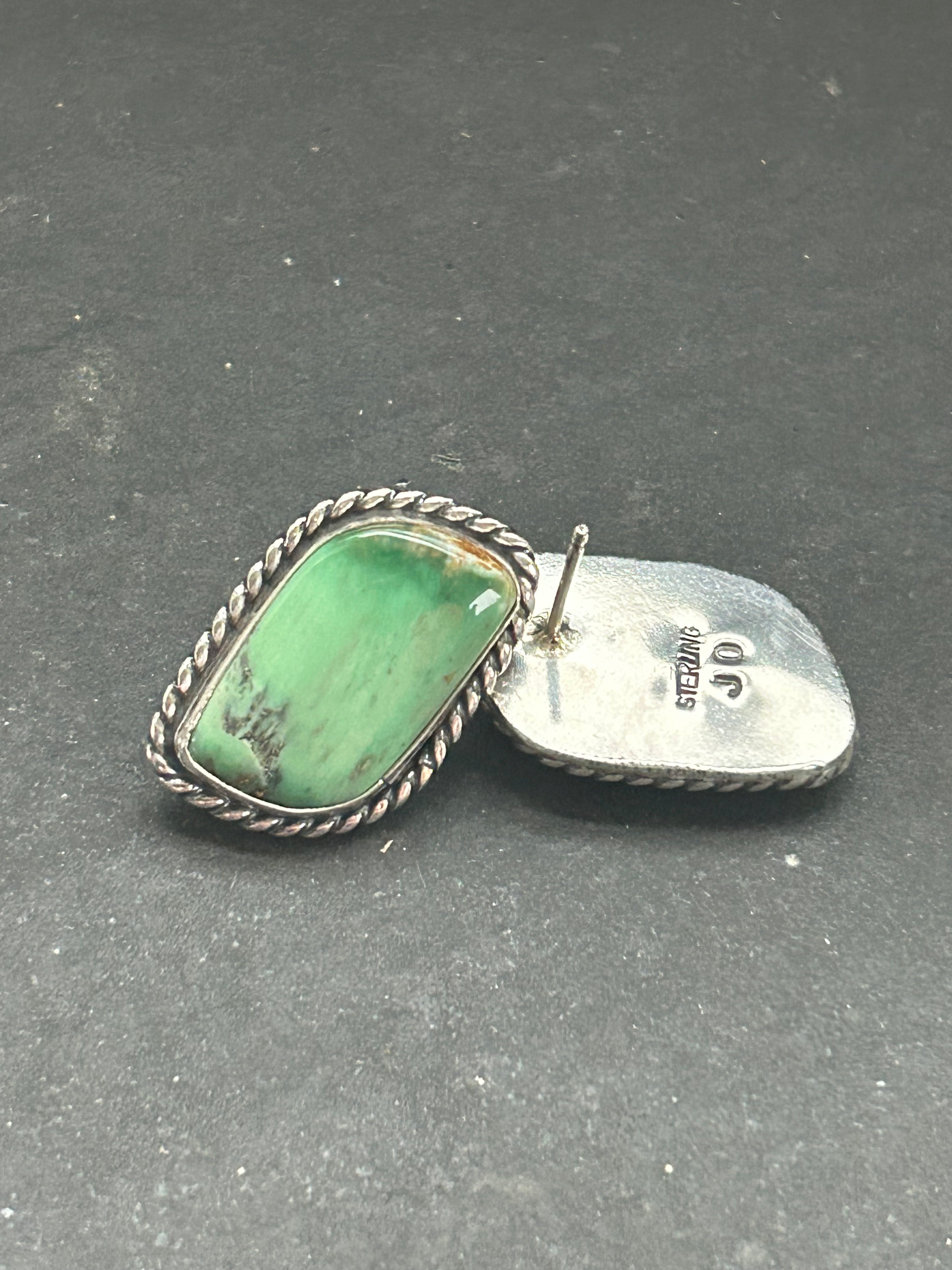 Australian Variscite Stud Earrings Style #2