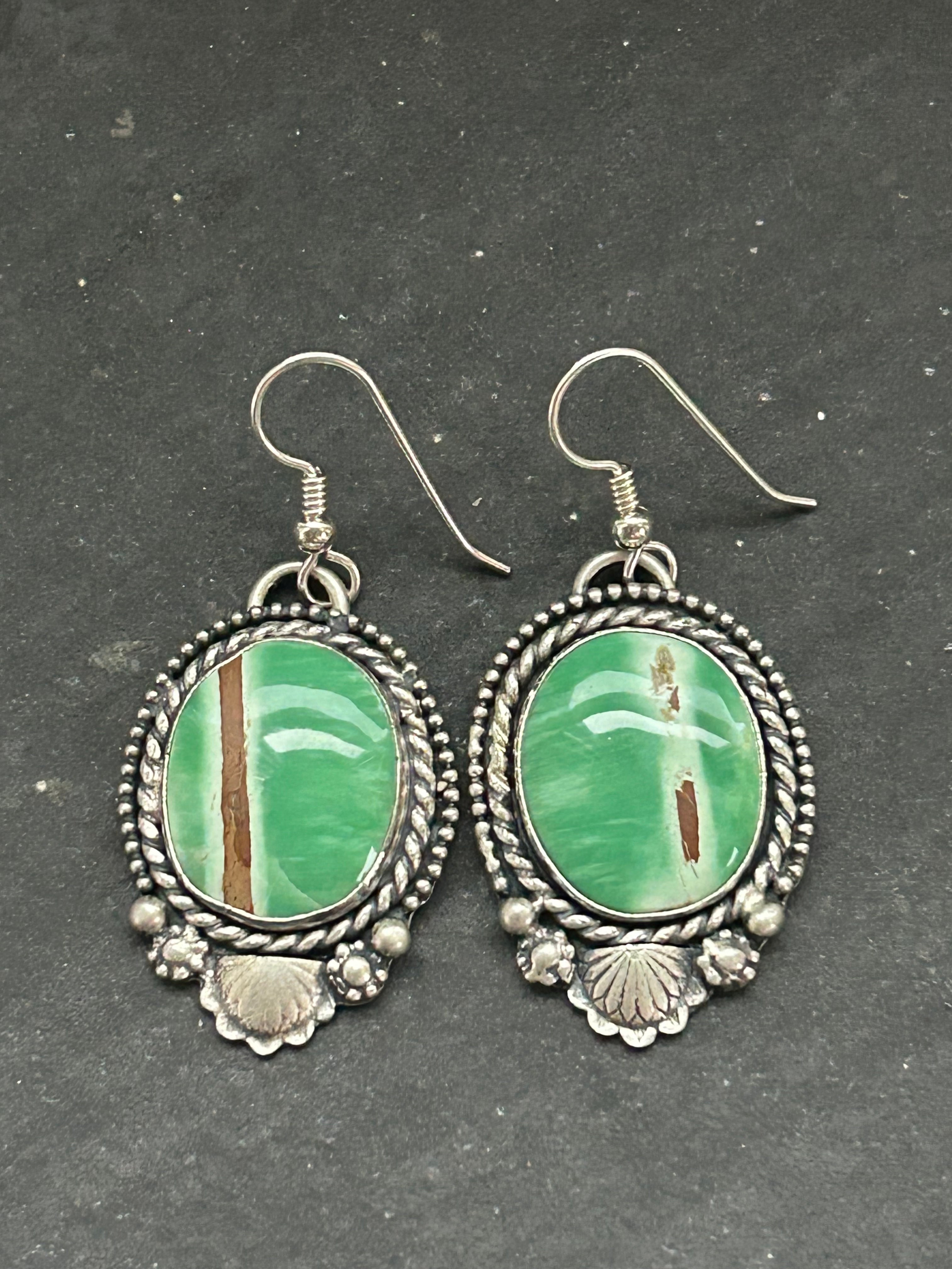 Australian Variscite Dangle Earrings Style #2