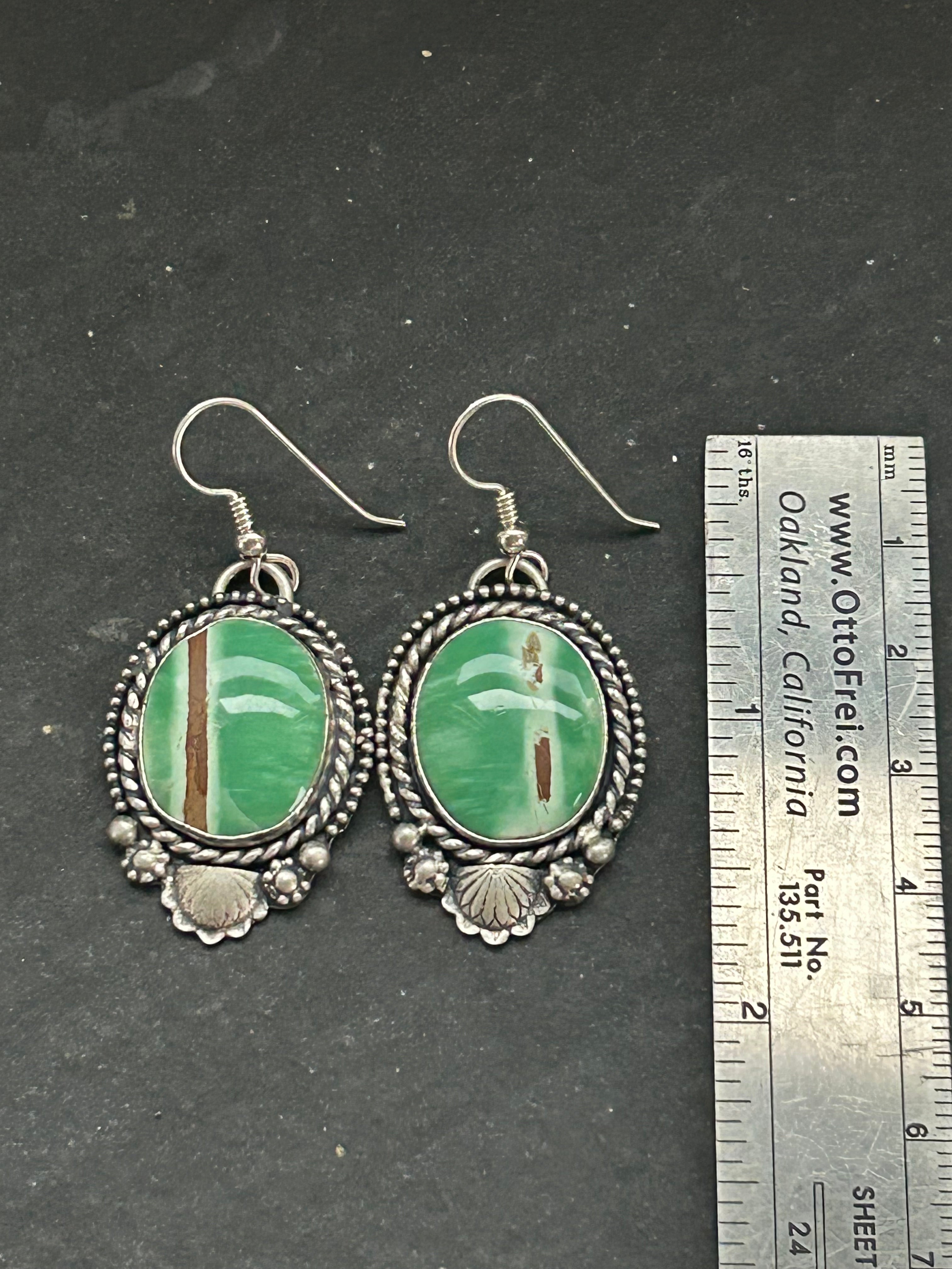 Australian Variscite Dangle Earrings Style #2