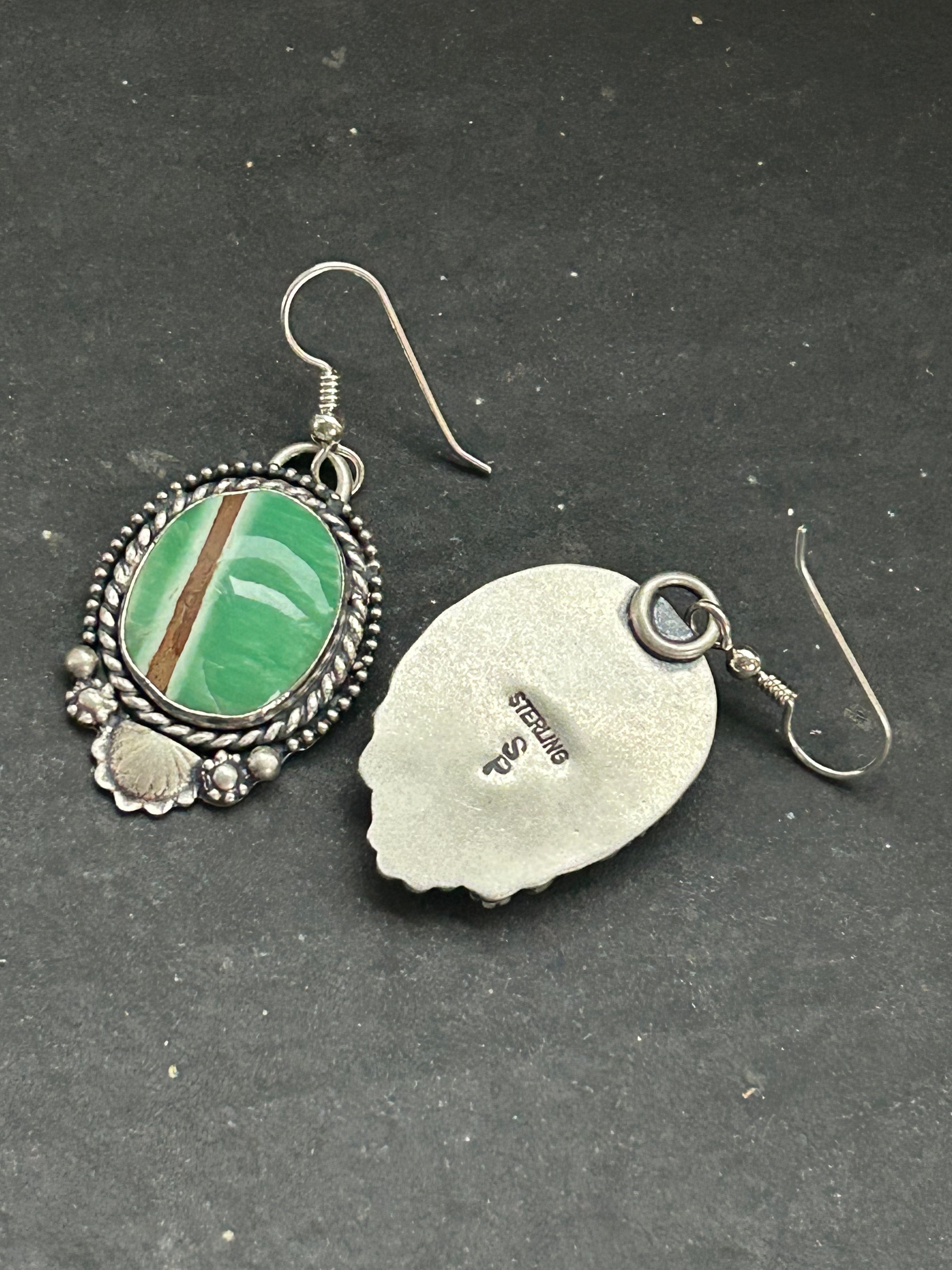 Australian Variscite Dangle Earrings Style #2