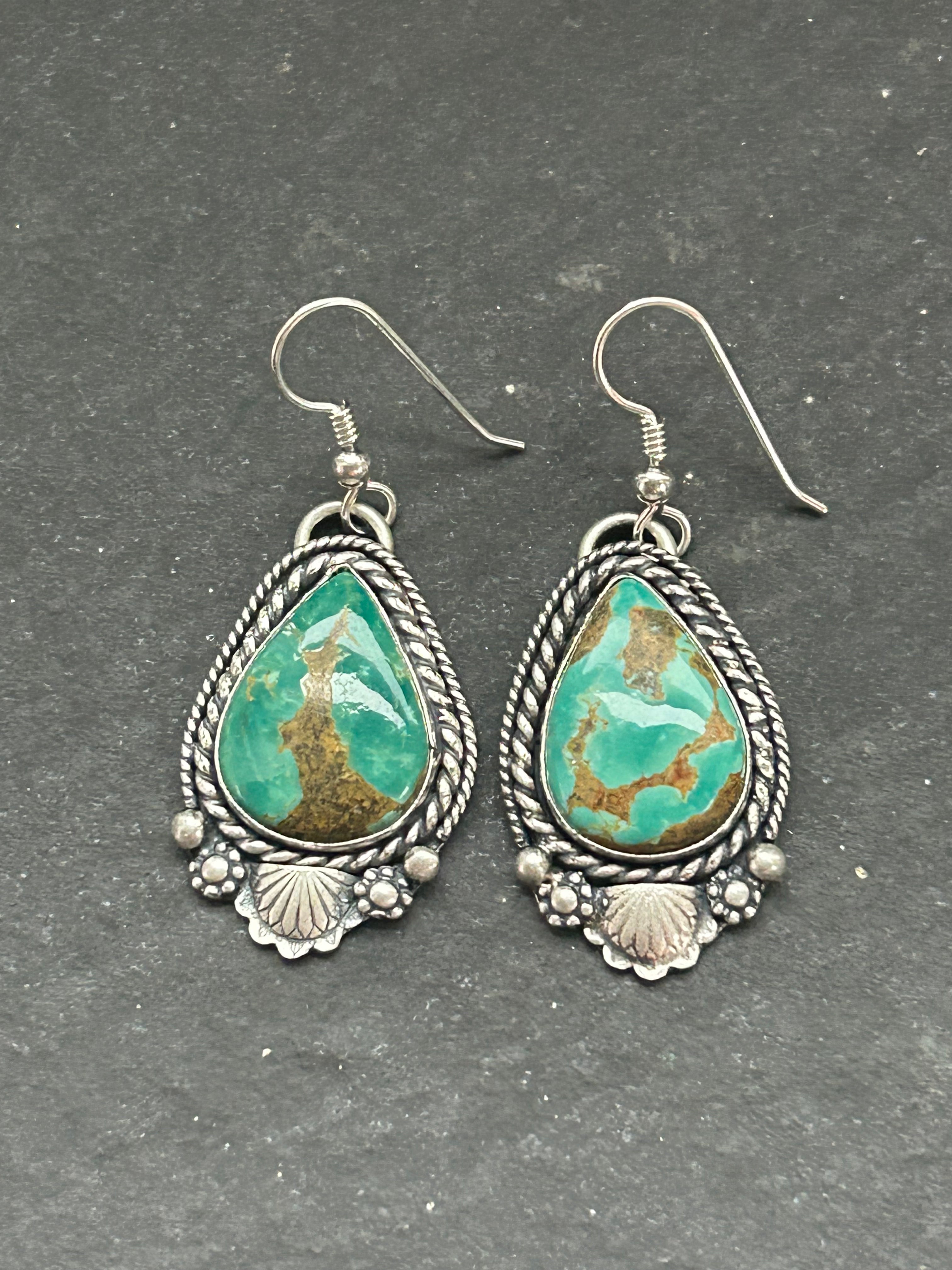 Tyrone Turquoise Dangle Earrings
