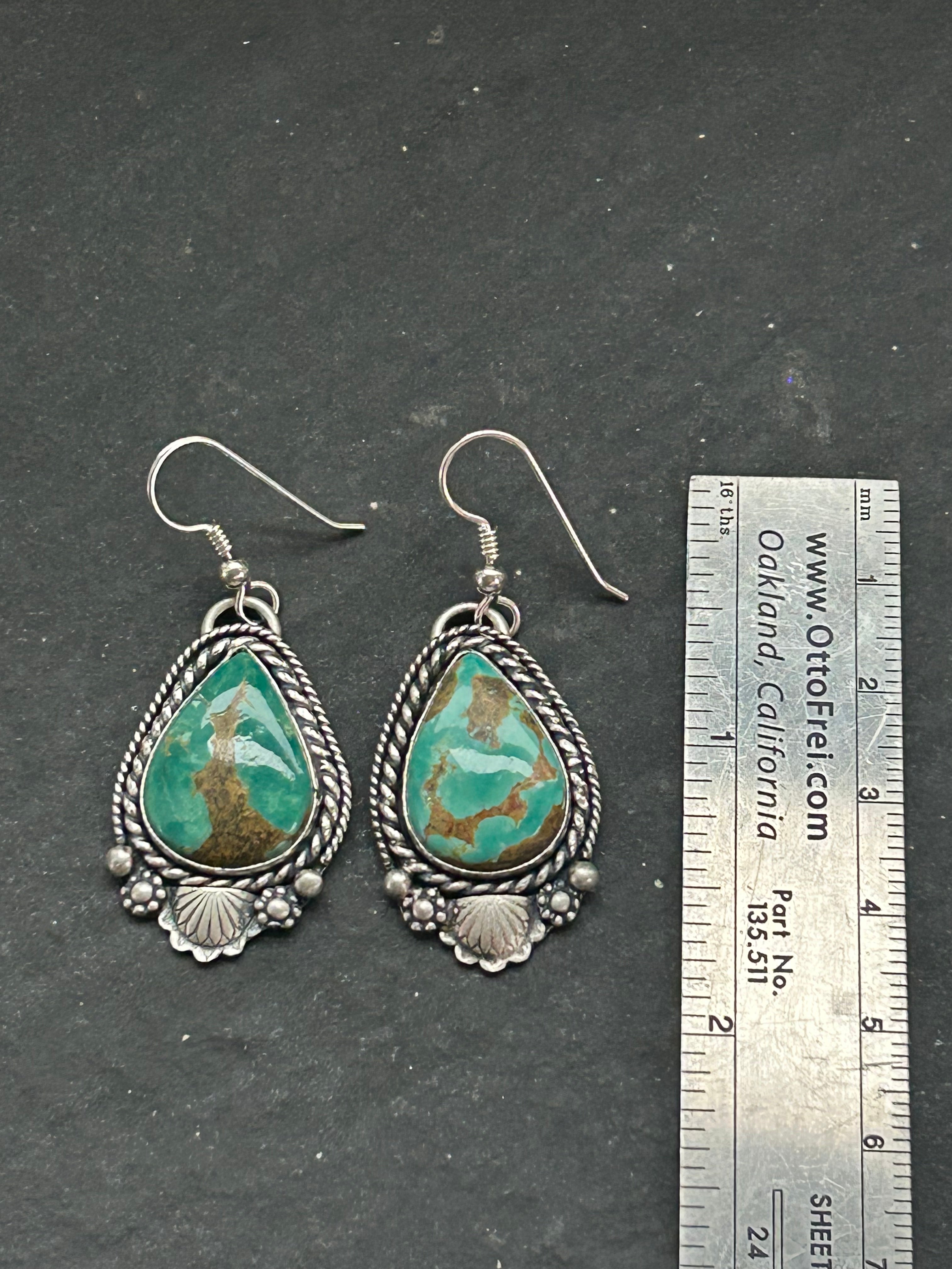 Tyrone Turquoise Dangle Earrings