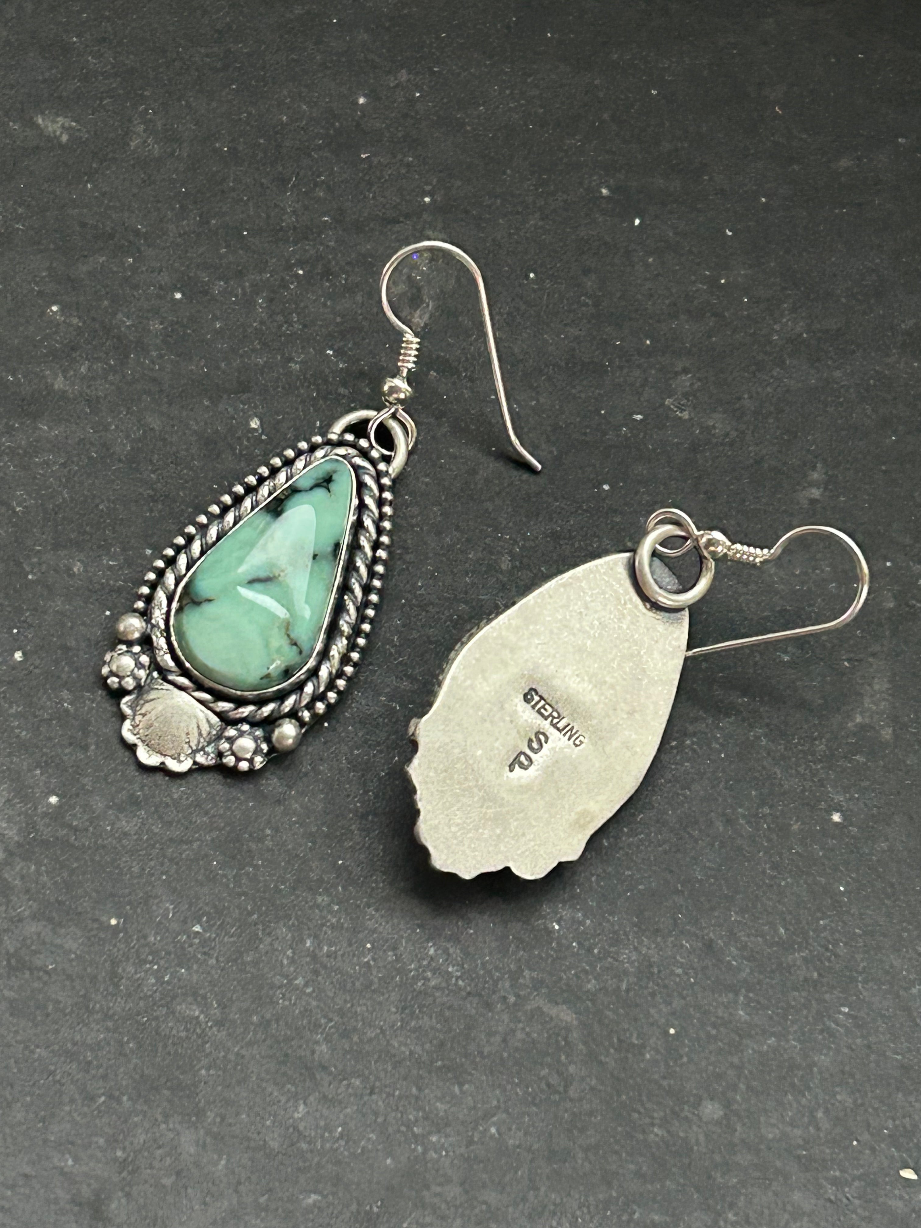 Angel Wing Variscite Dangle Earrings Style #1