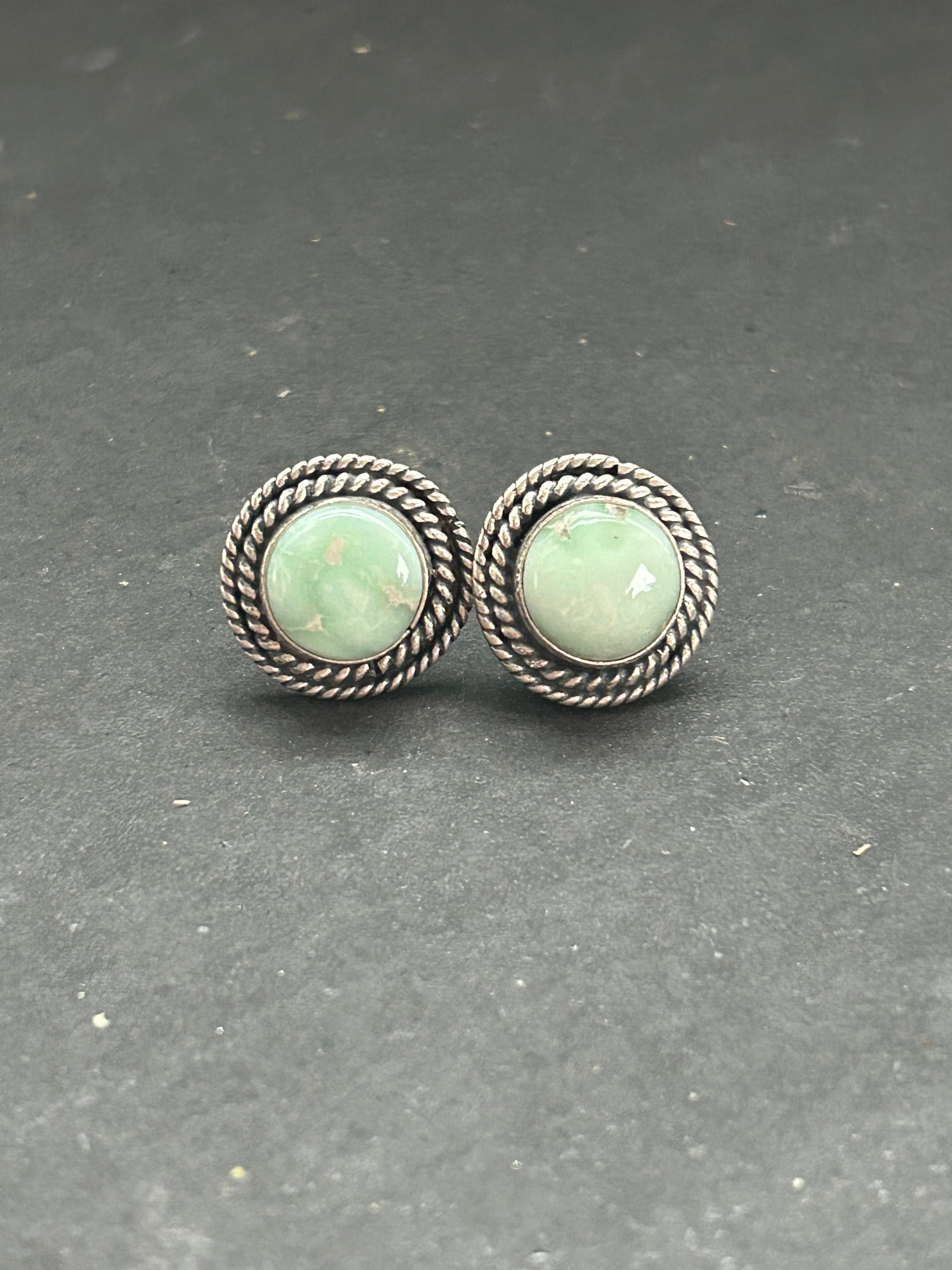 Paloma Variscite Stud Earrings Style #2