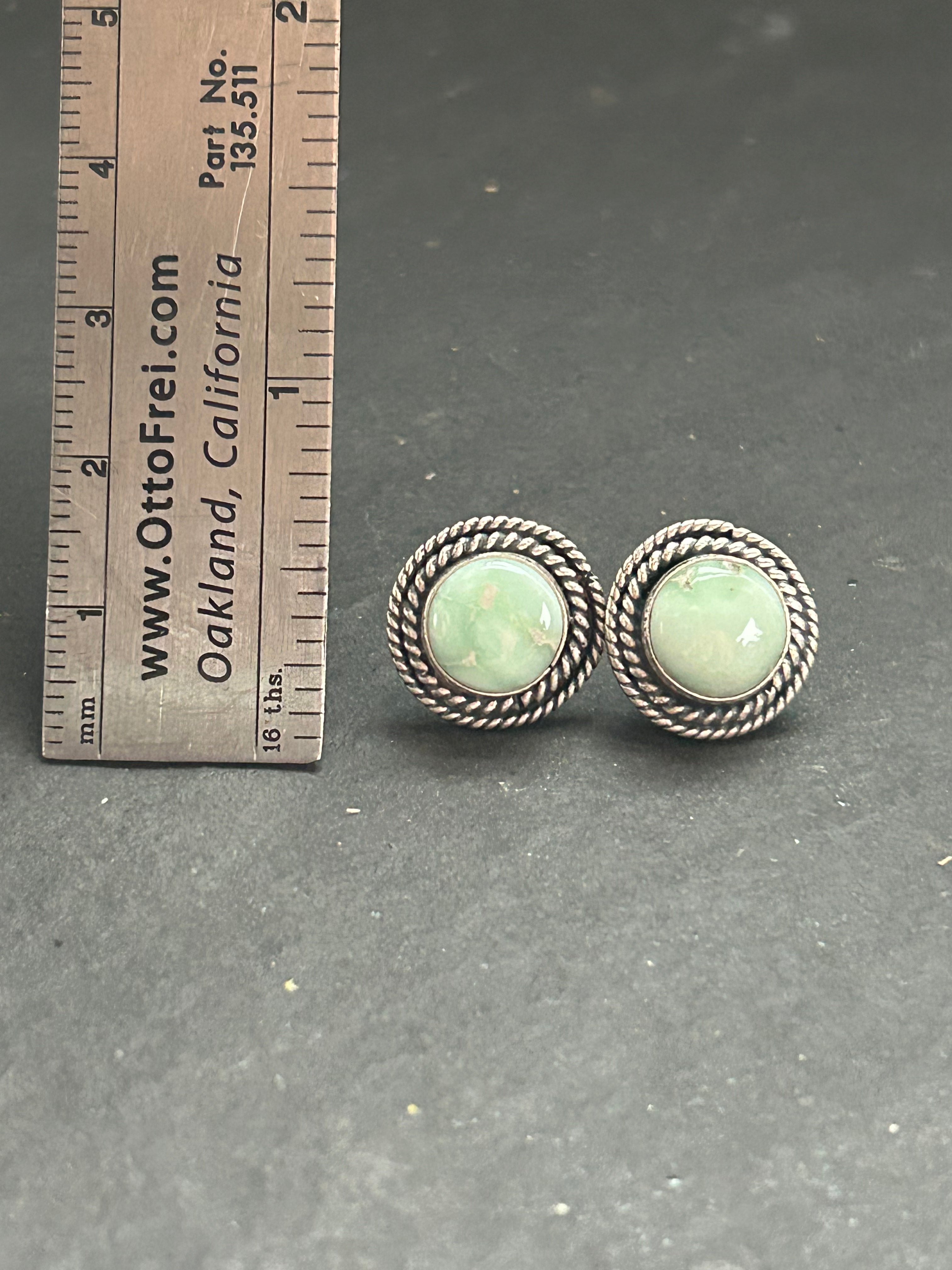 Paloma Variscite Stud Earrings Style #2