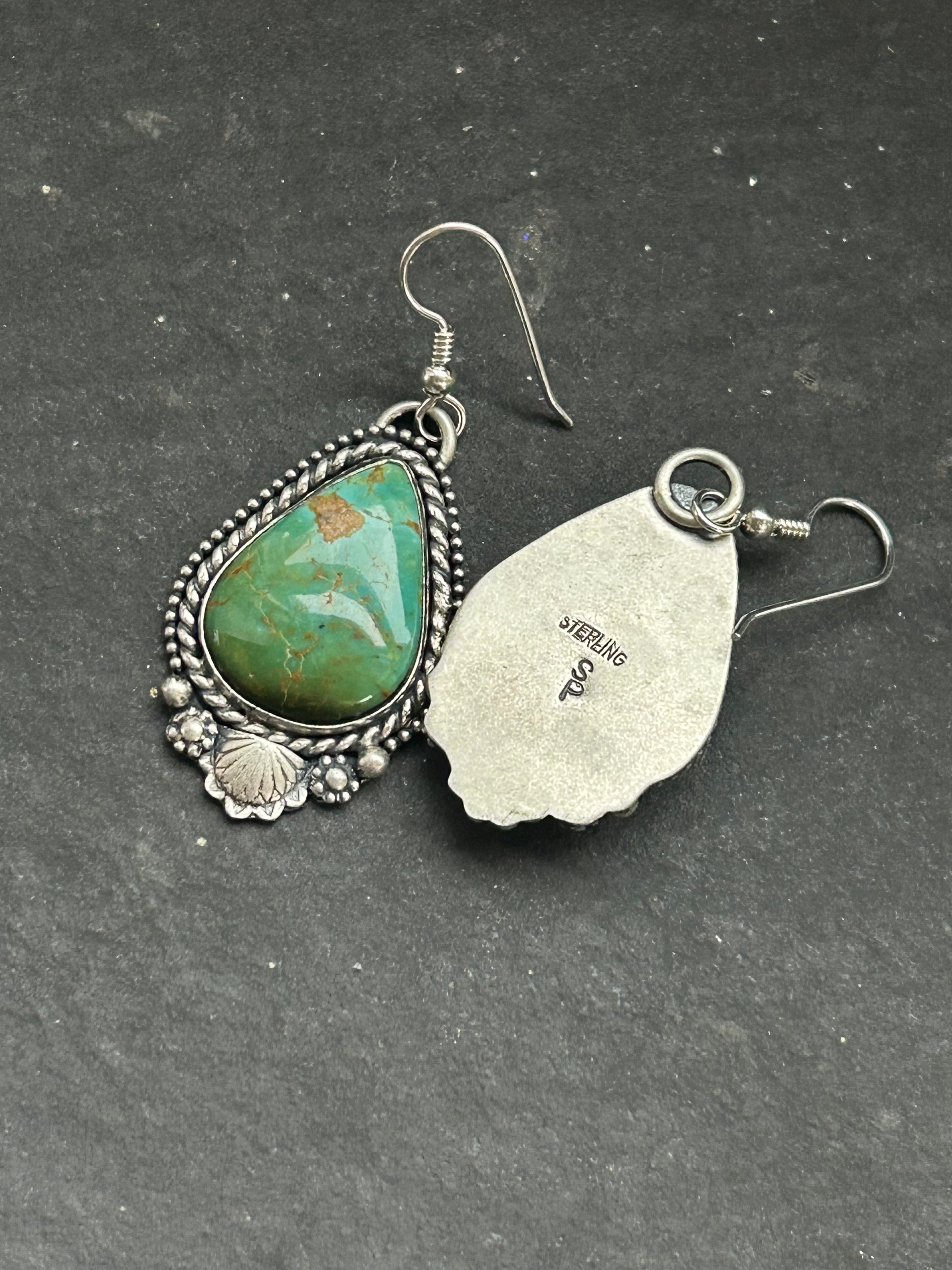 Royston Turquoise Dangle Earrings Style #1