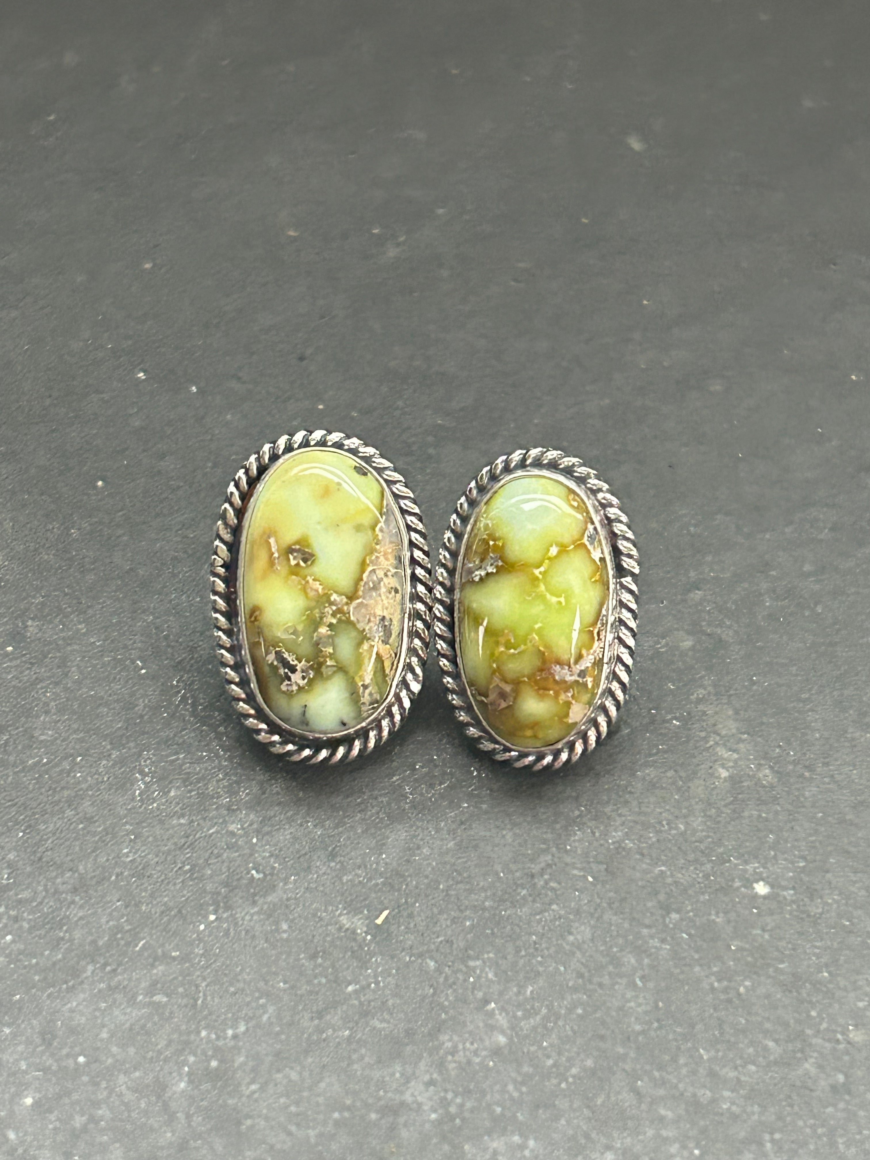 Palomino Variscite Stud Earrings Style #1