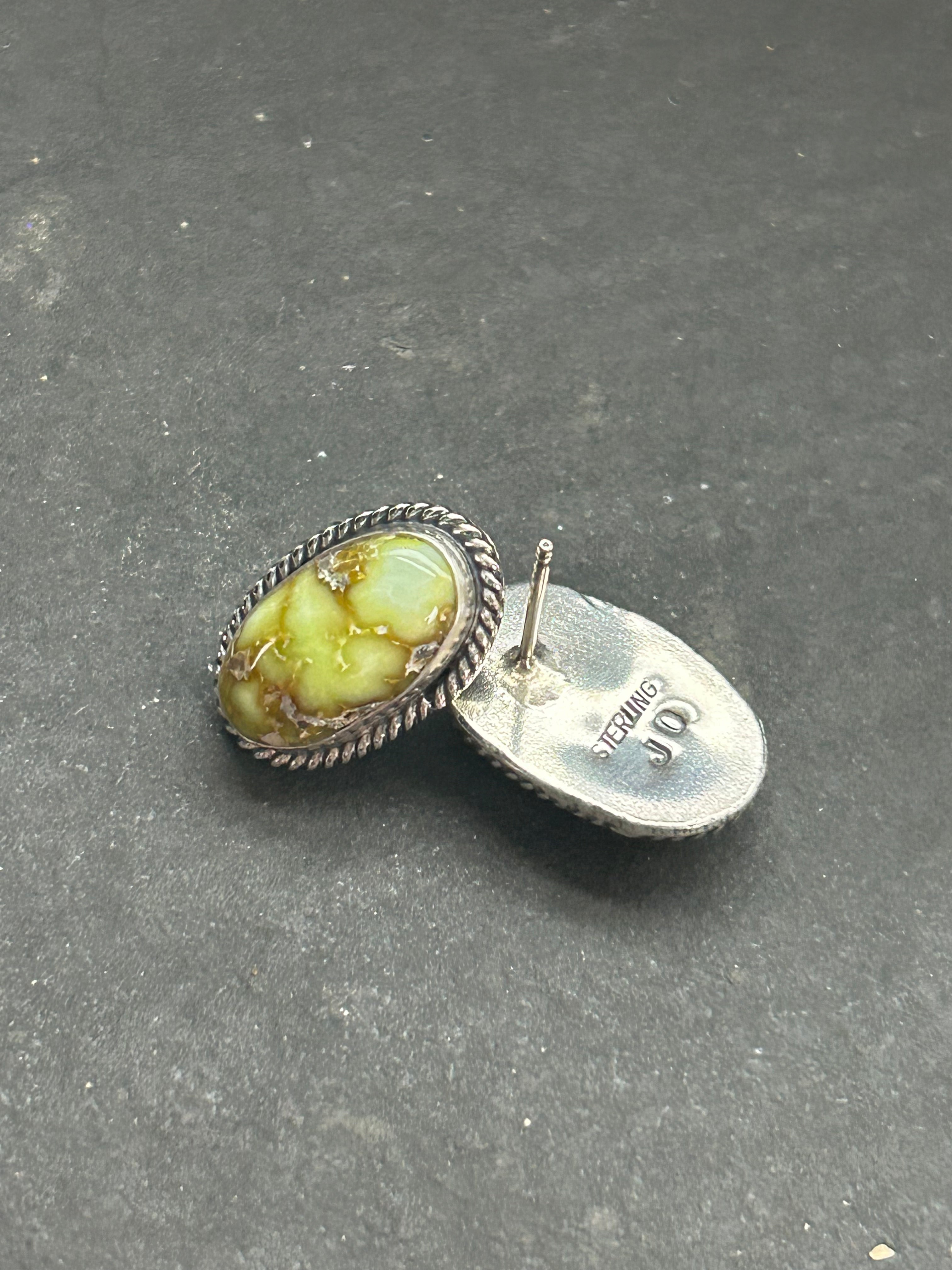 Palomino Variscite Stud Earrings Style #1