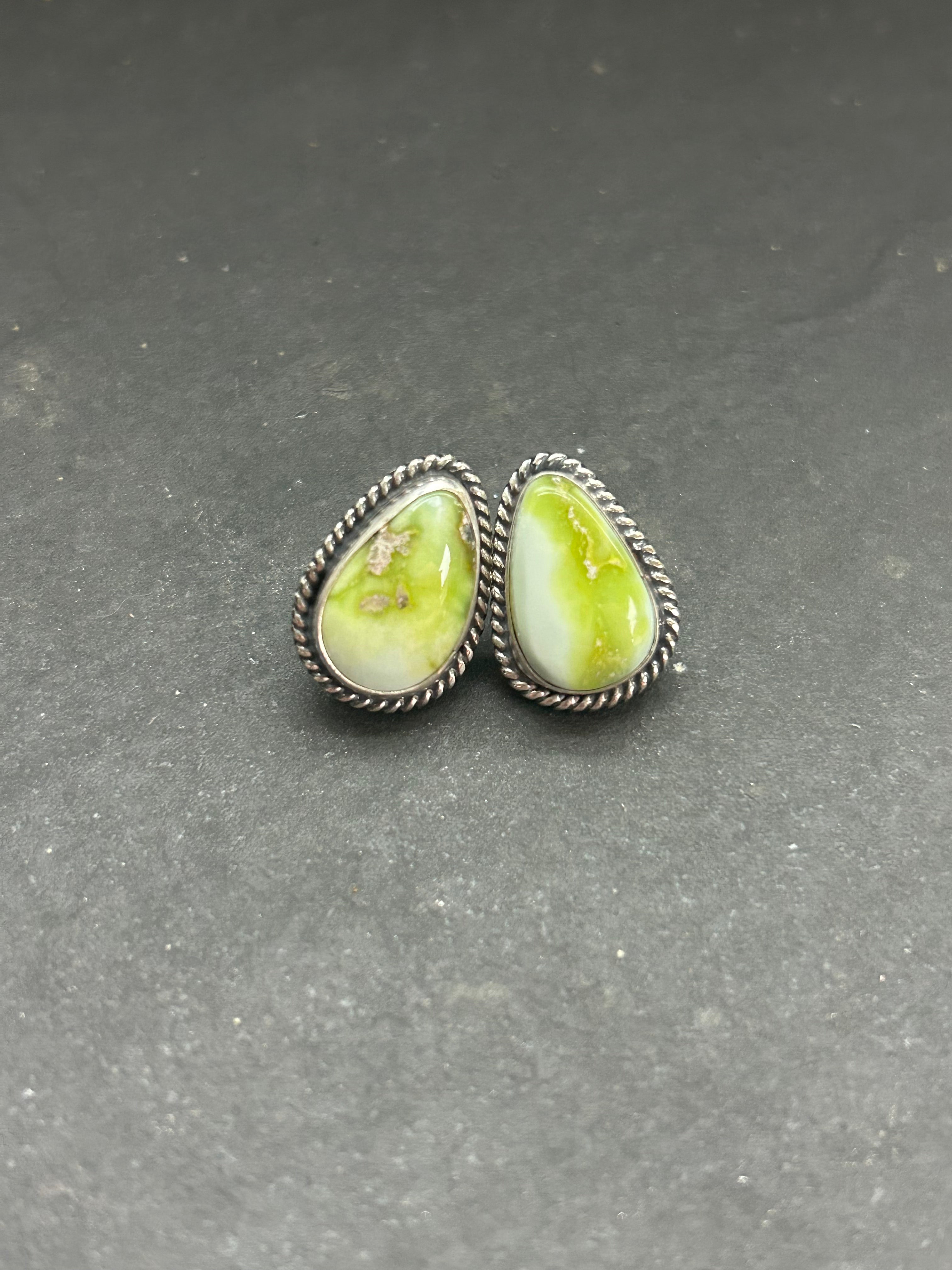 Palomino Variscite Stud Earrings Style #2