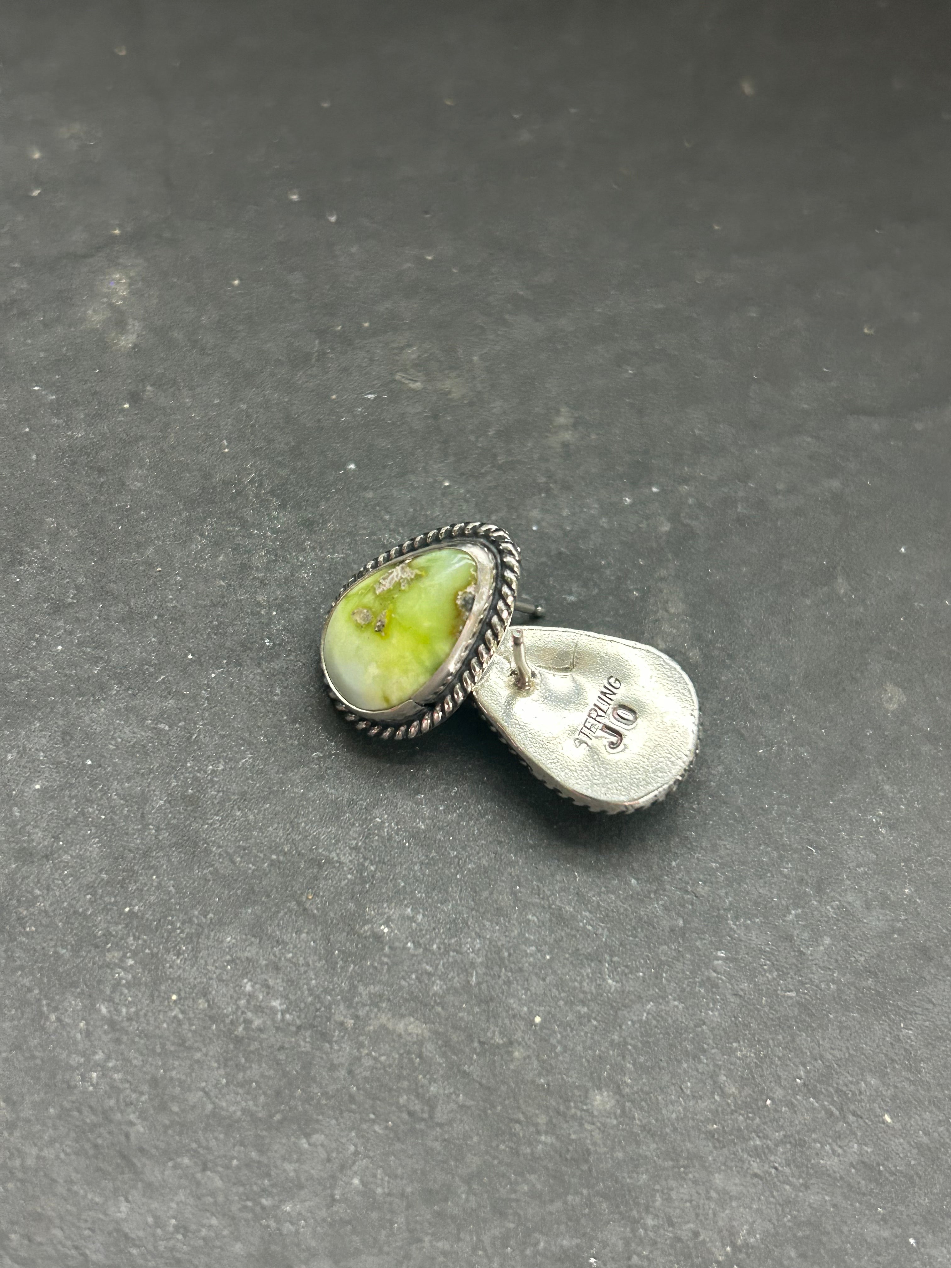 Palomino Variscite Stud Earrings Style #2