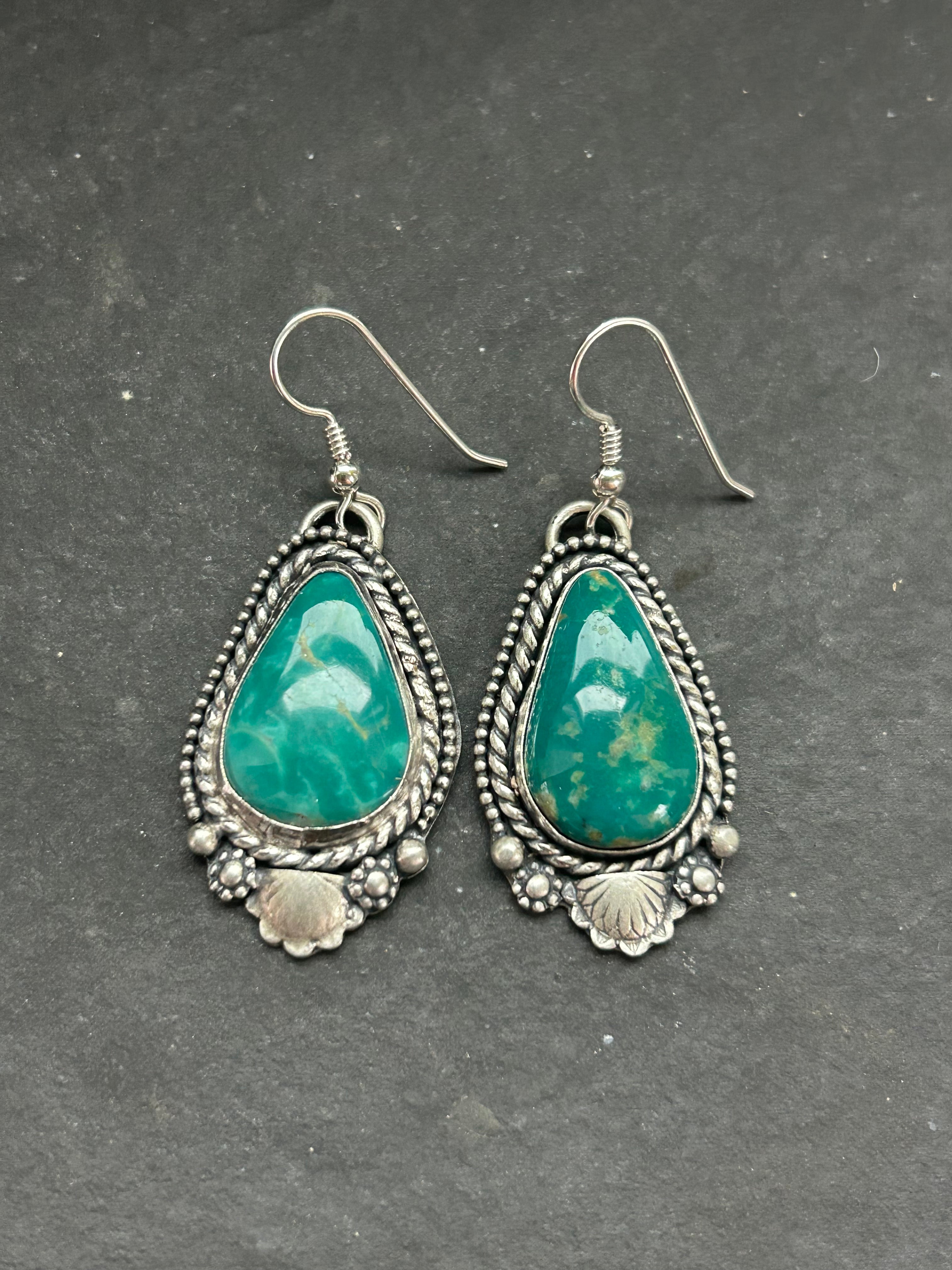 Royston Turquoise Dangle Earrings Style #2