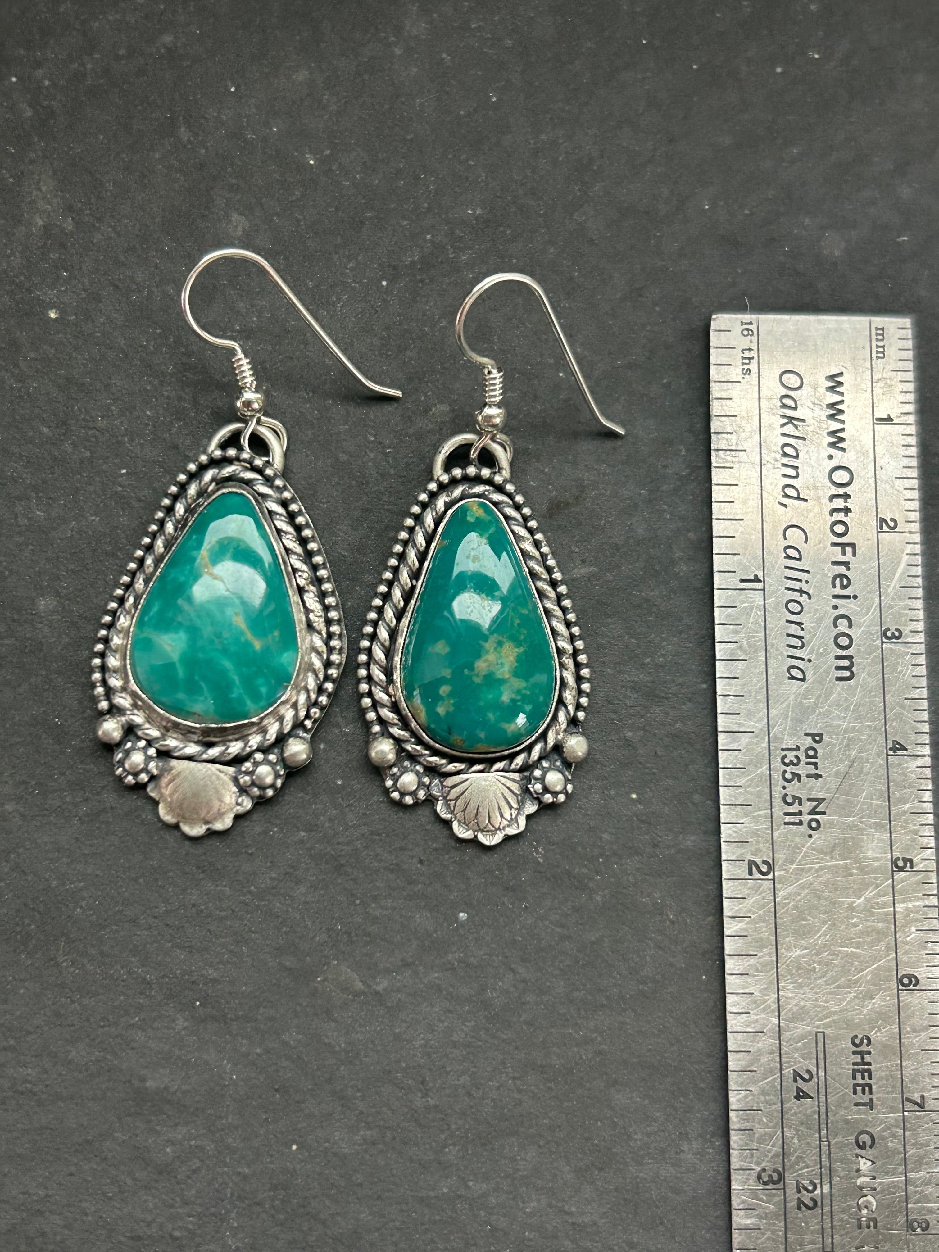 Royston Turquoise Dangle Earrings Style #2