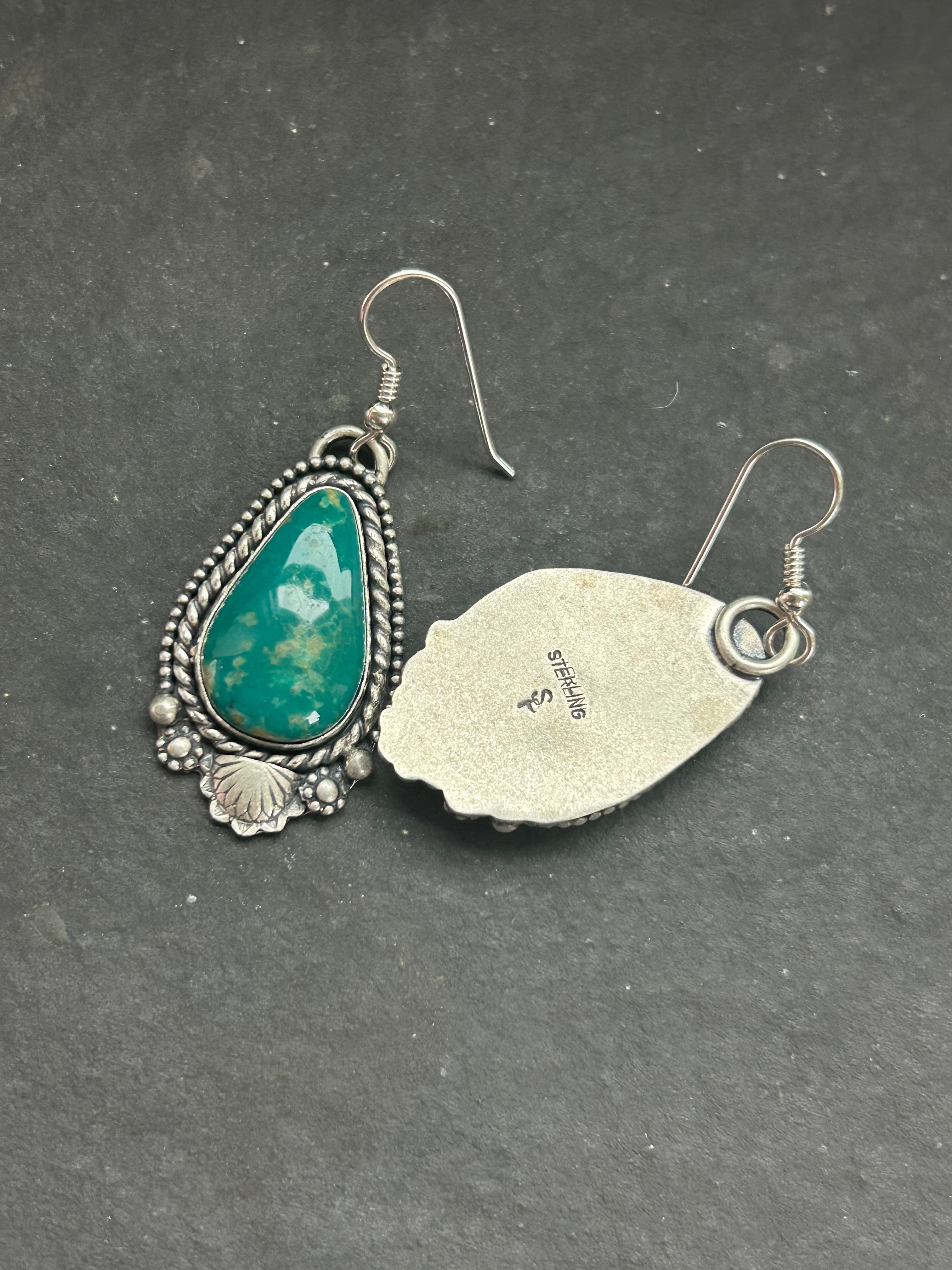 Royston Turquoise Dangle Earrings Style #2