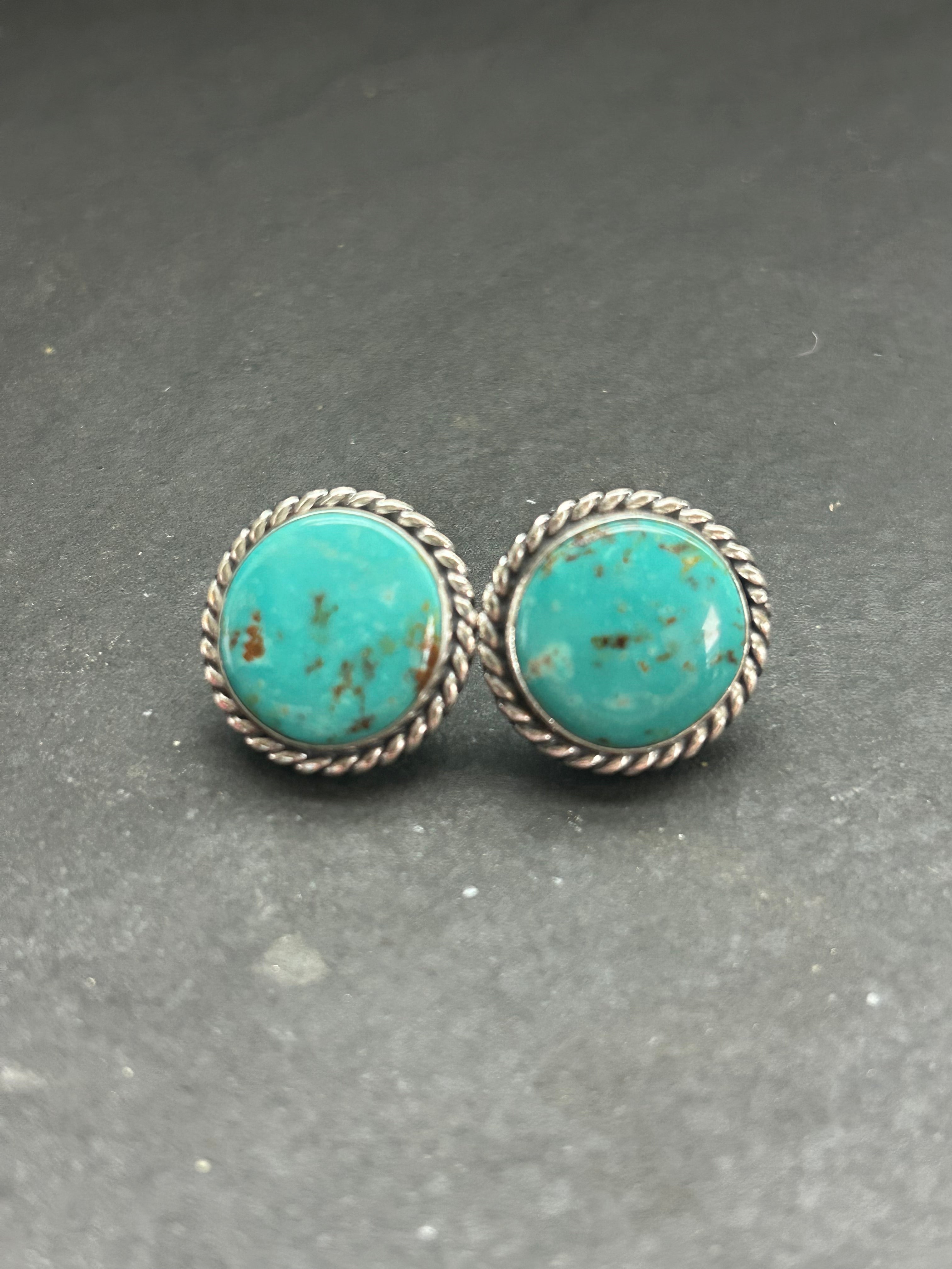 Boa Canyon Turquoise Stud Earrings Style #2