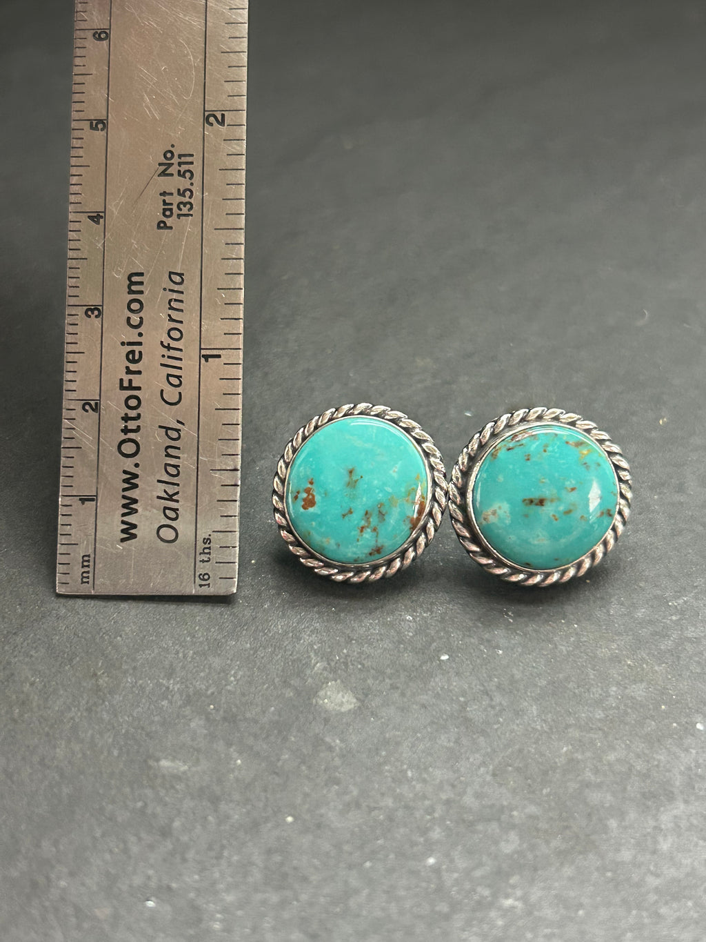 Boa Canyon Turquoise Stud Earrings Style #2