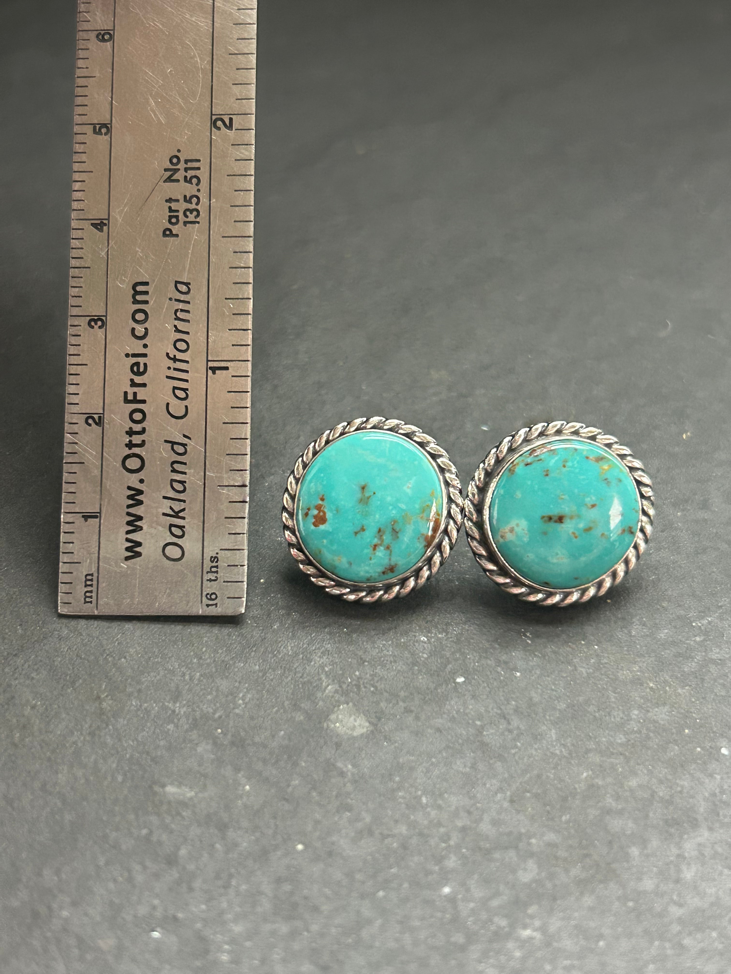 Boa Canyon Turquoise Stud Earrings Style #2