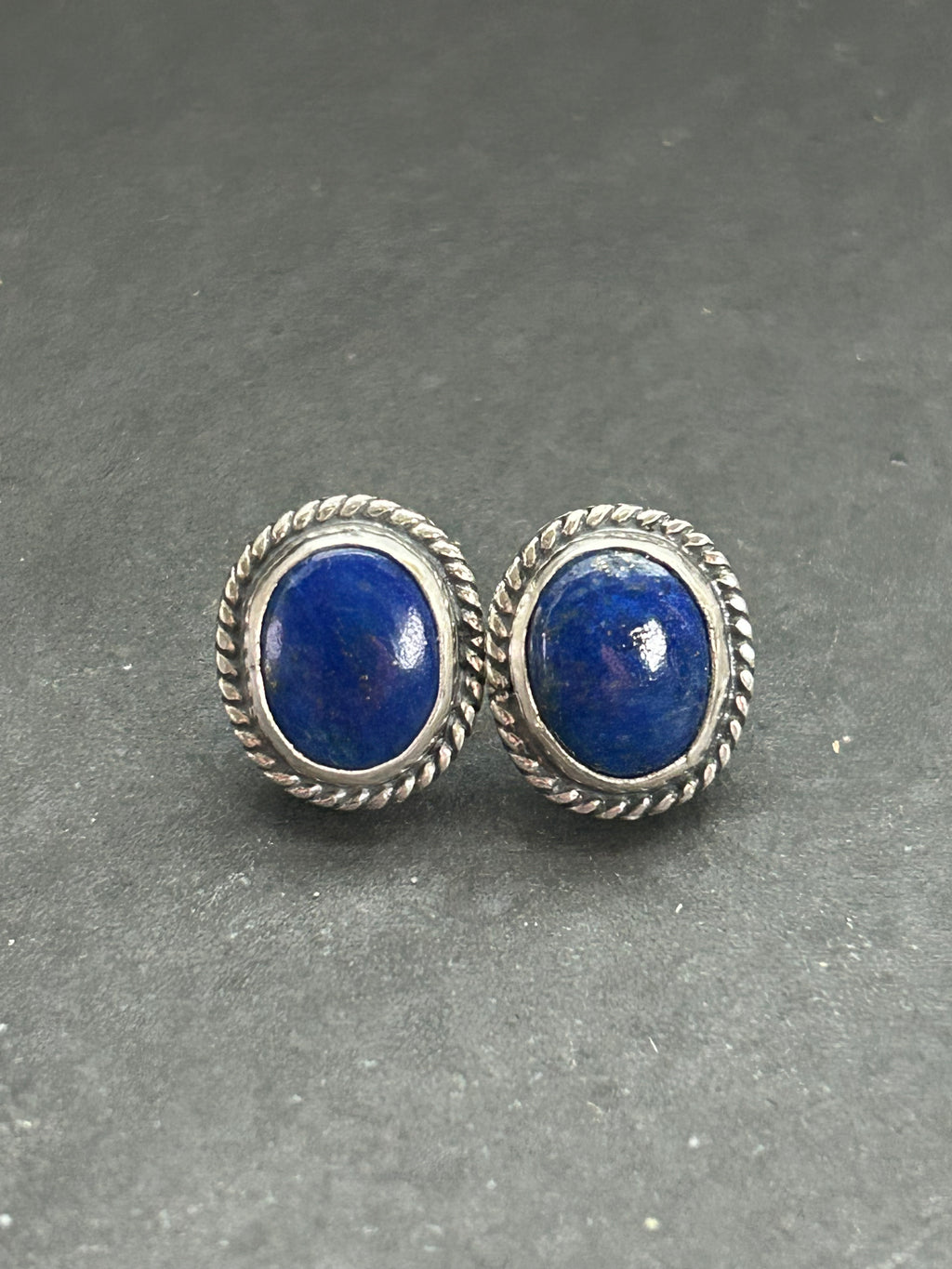 Lapis Lazuli Stud Earrings