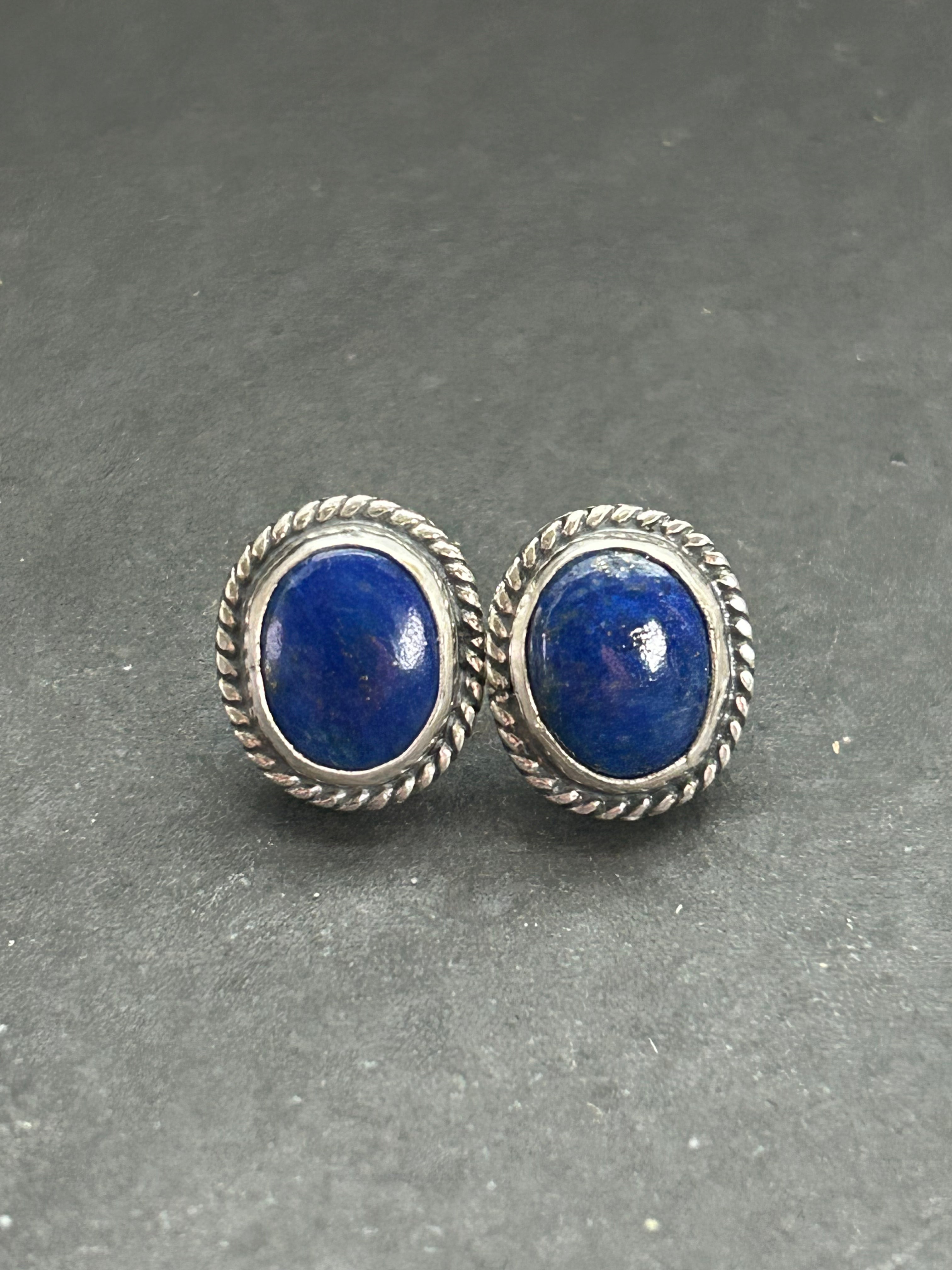 Lapis Lazuli Stud Earrings