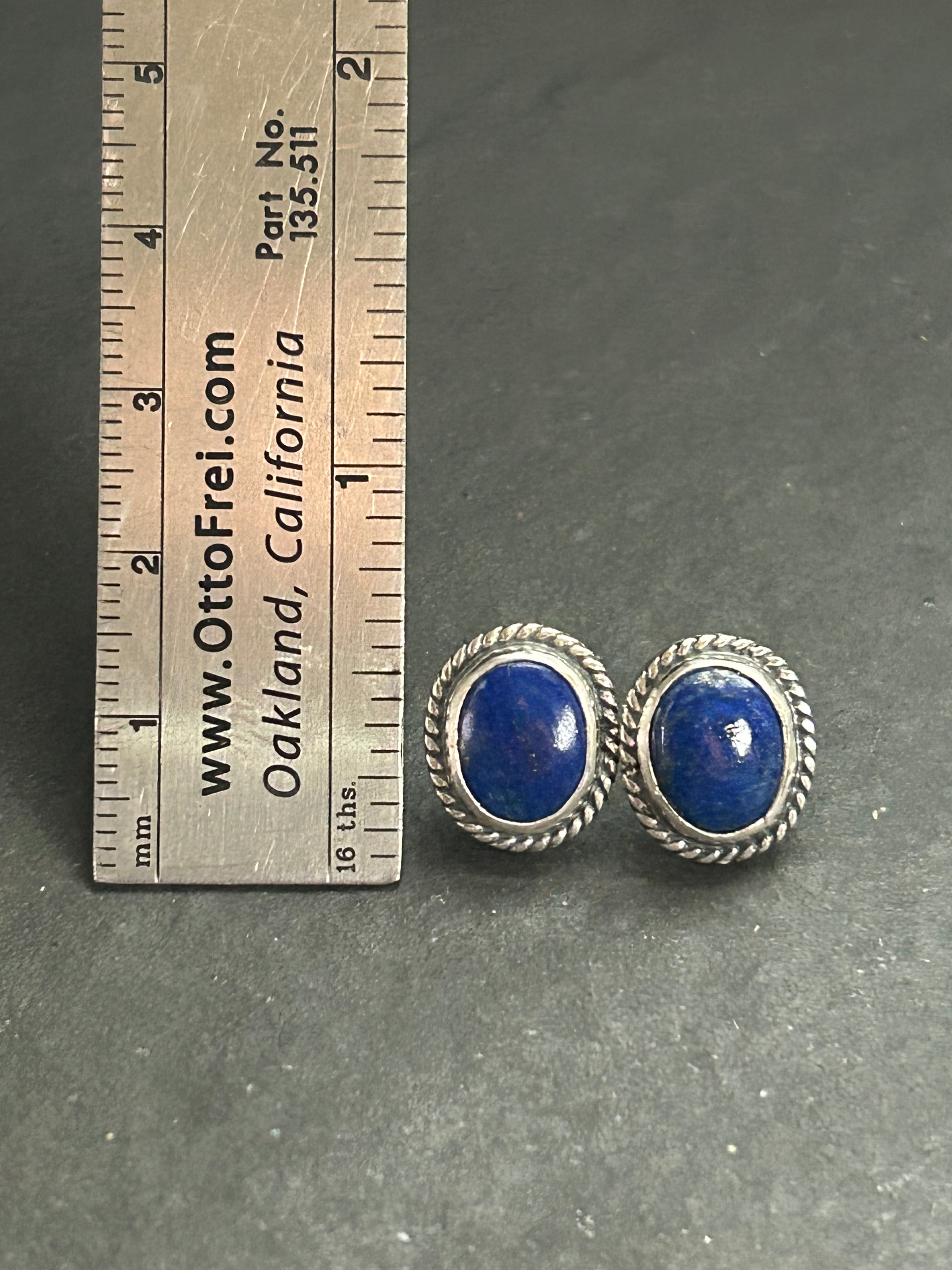 Lapis Lazuli Stud Earrings