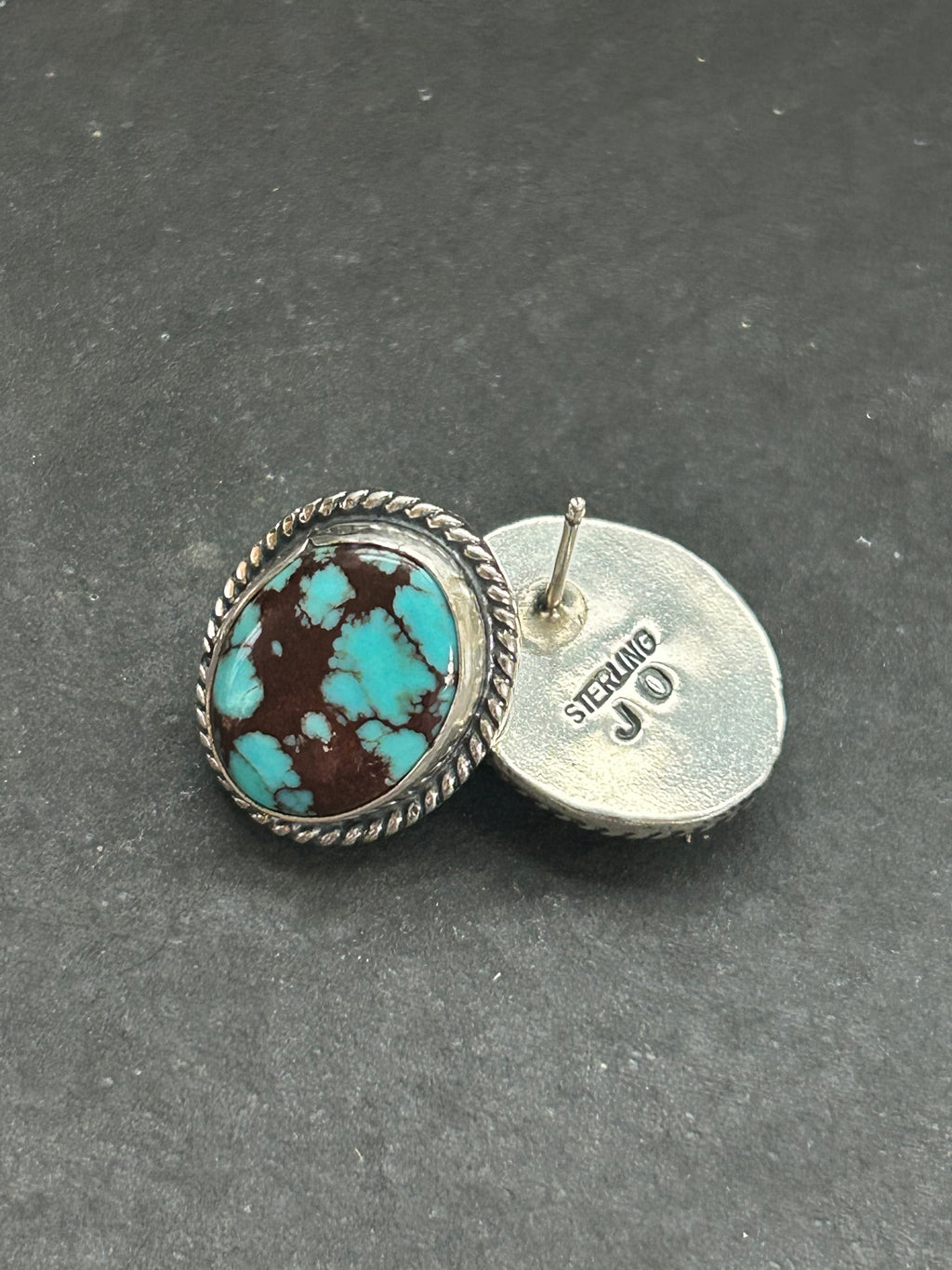 Egyptian Turquoise Stud Earrings Style #1