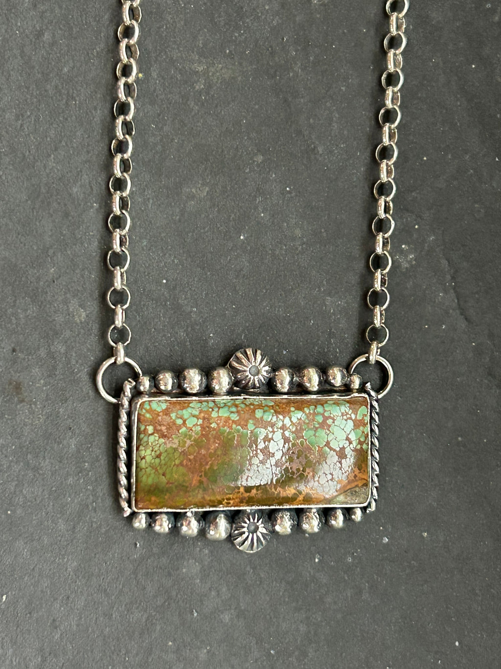 Pilot Mountain Turquoise Bar Necklace