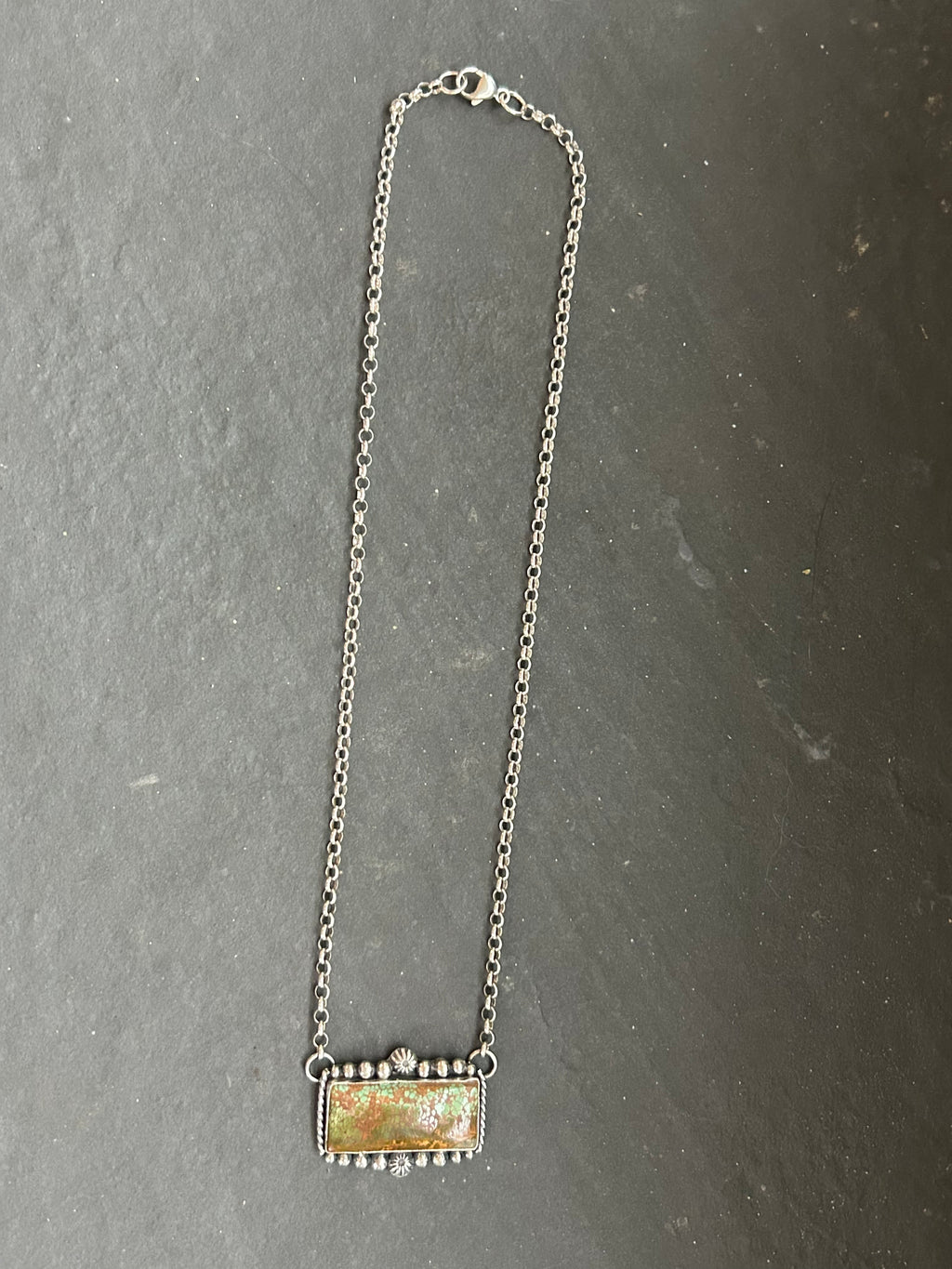 Pilot Mountain Turquoise Bar Necklace