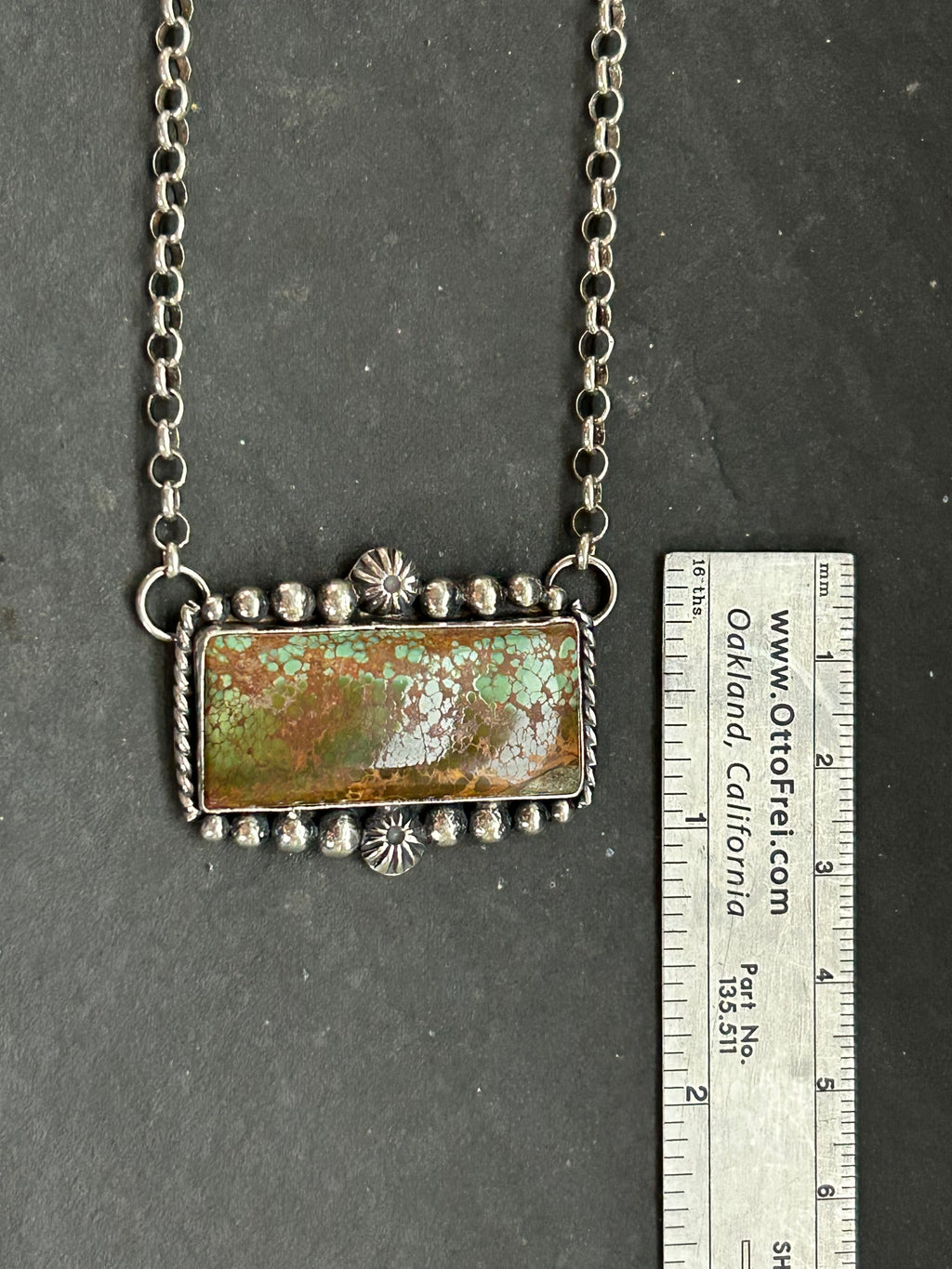 Pilot Mountain Turquoise Bar Necklace