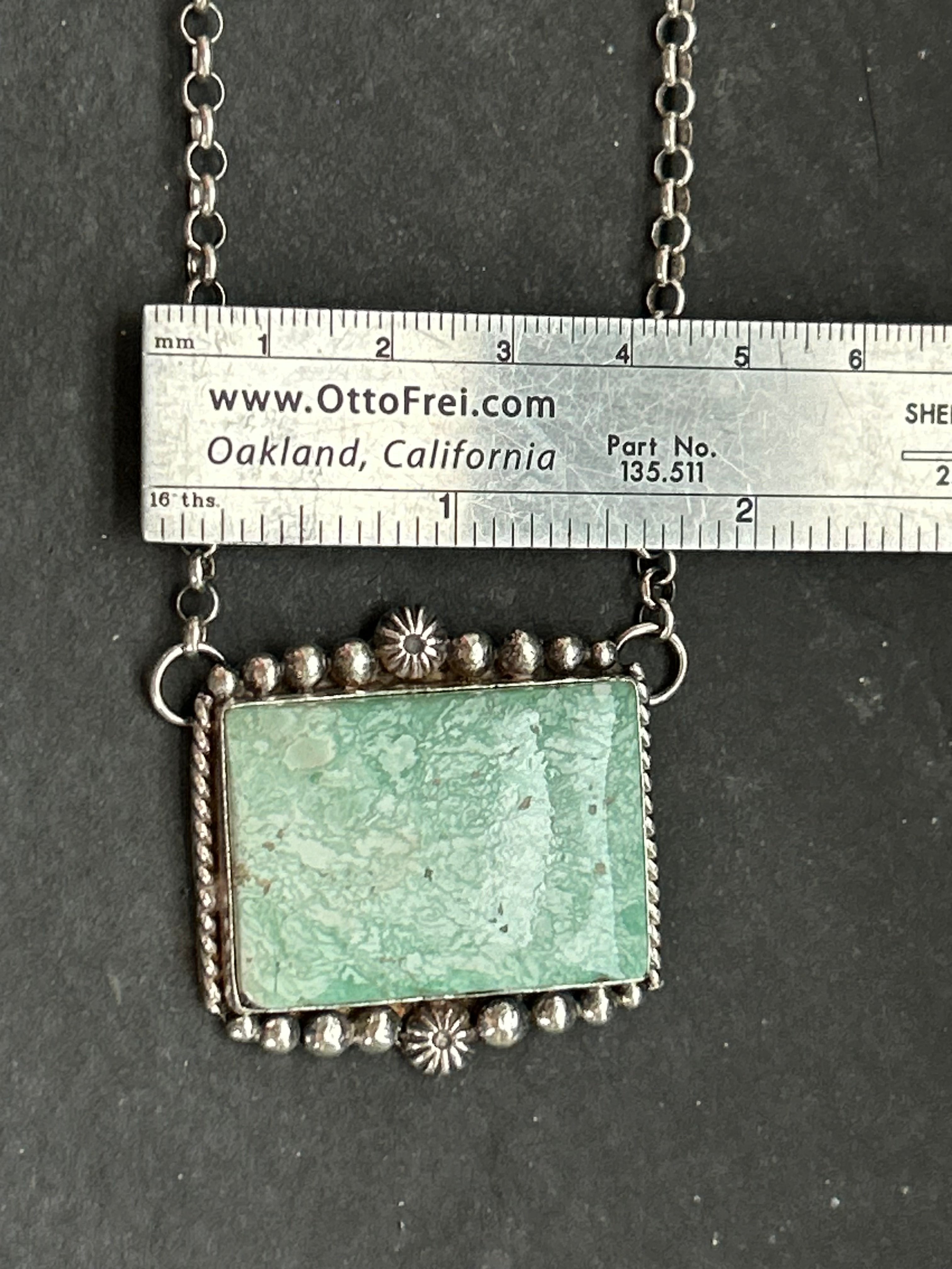 Broken Arrow Variscite Bar Necklace Style #1