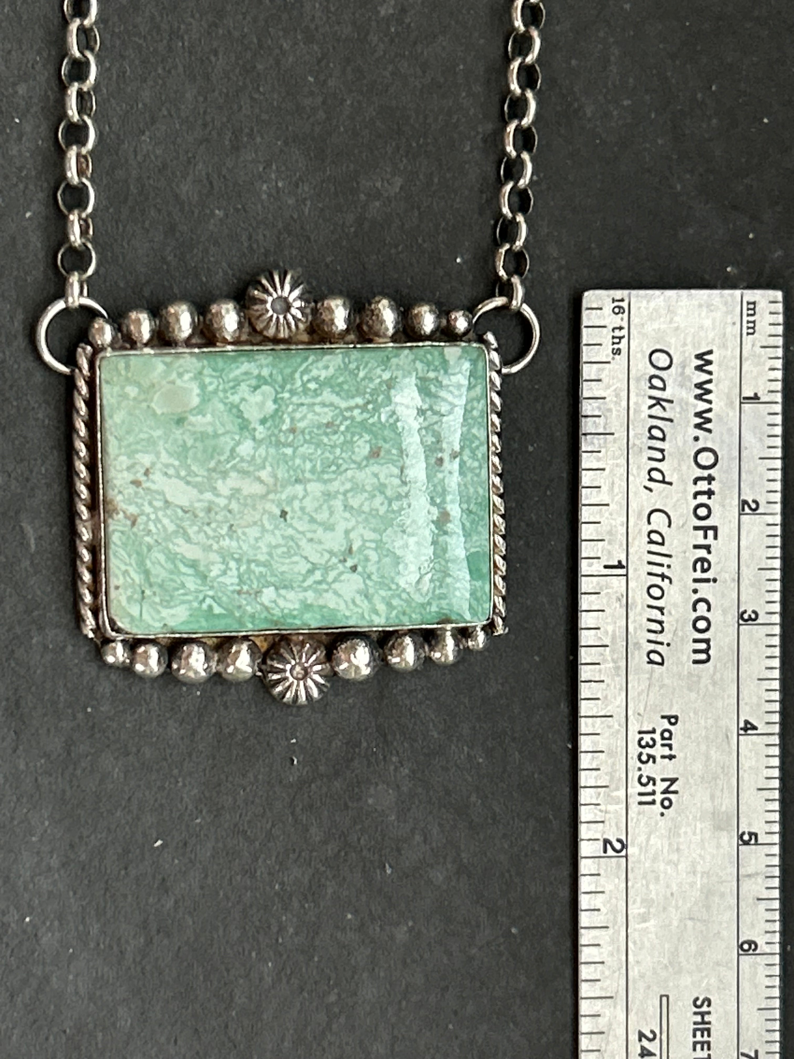 Broken Arrow Variscite Bar Necklace Style #1