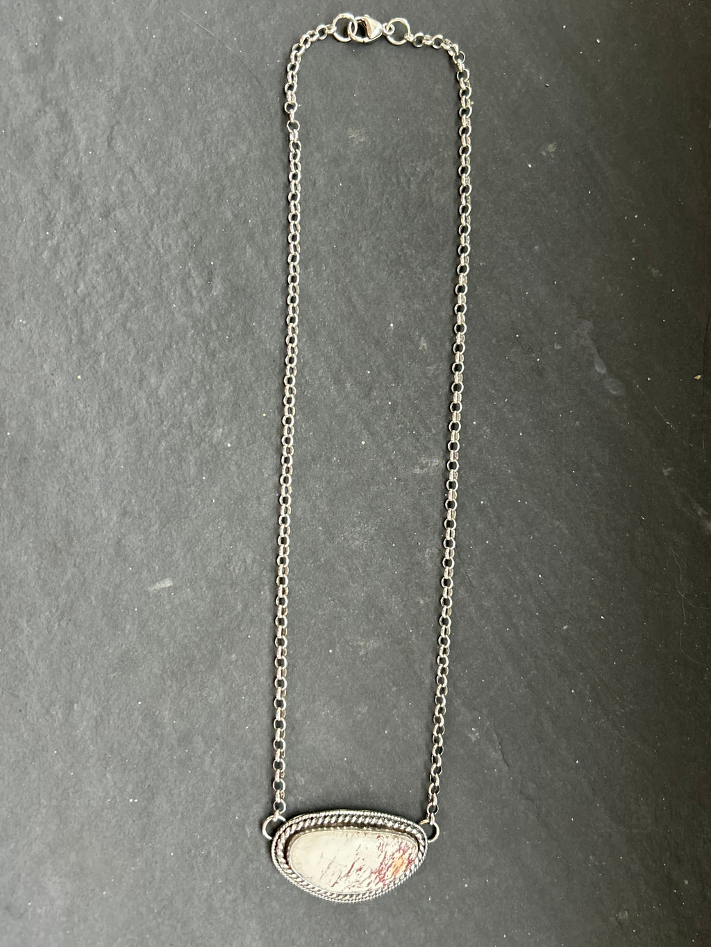 Red Buffalo Bar Necklace