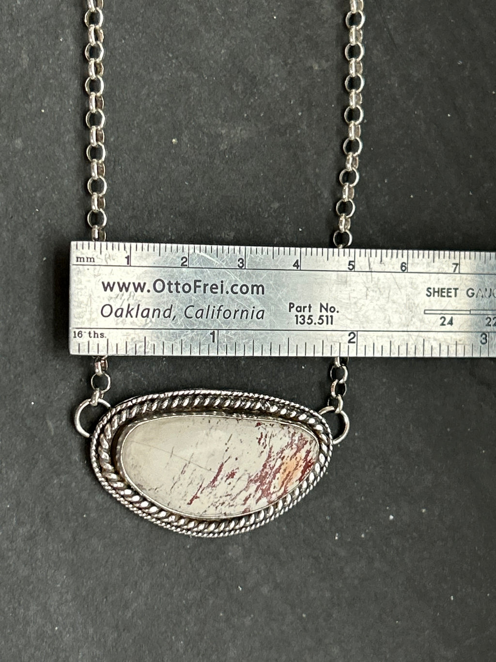 Red Buffalo Bar Necklace