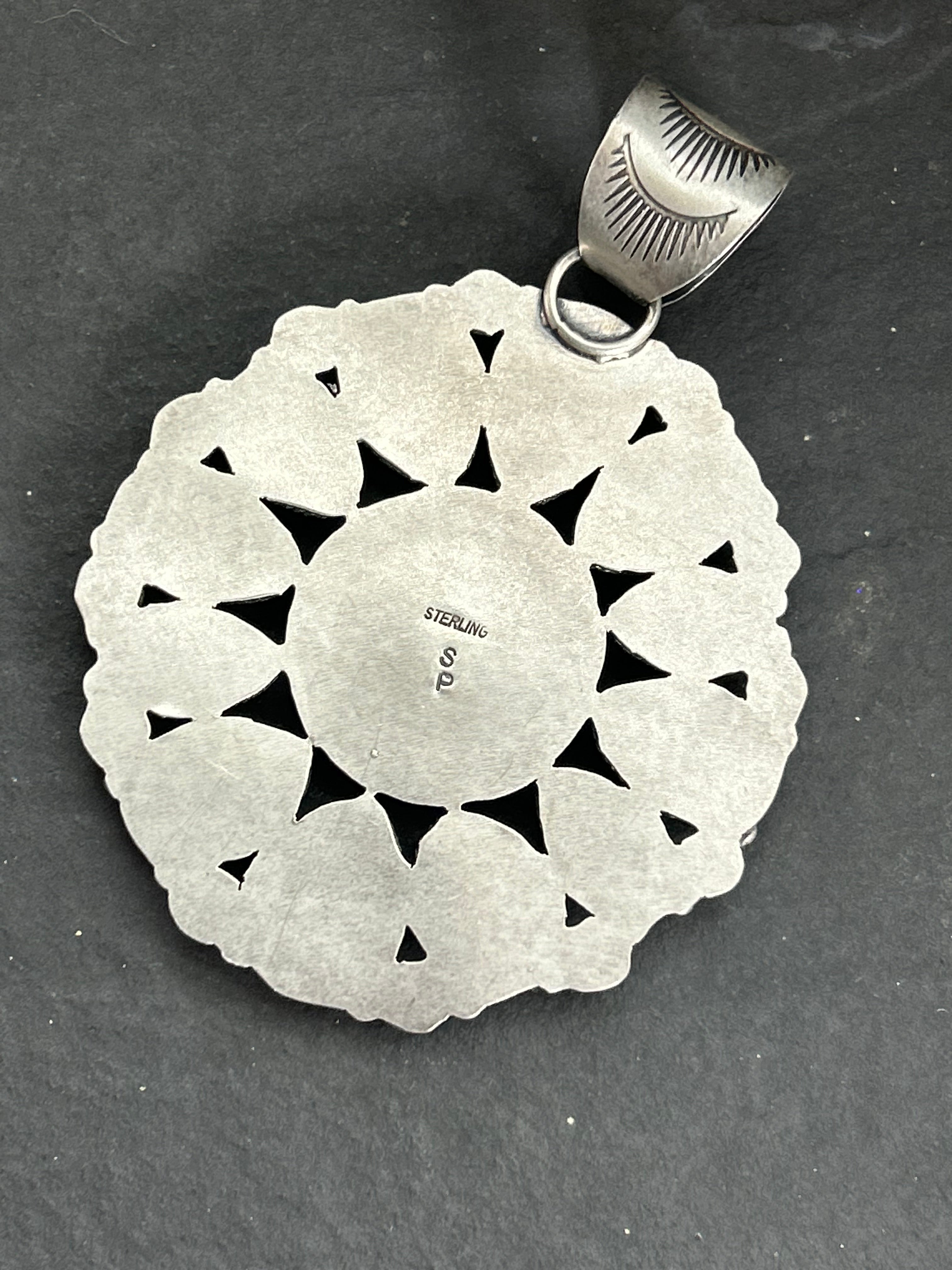 Dry Creek Turquoise + Buffalo Nickel Cluster Pendant