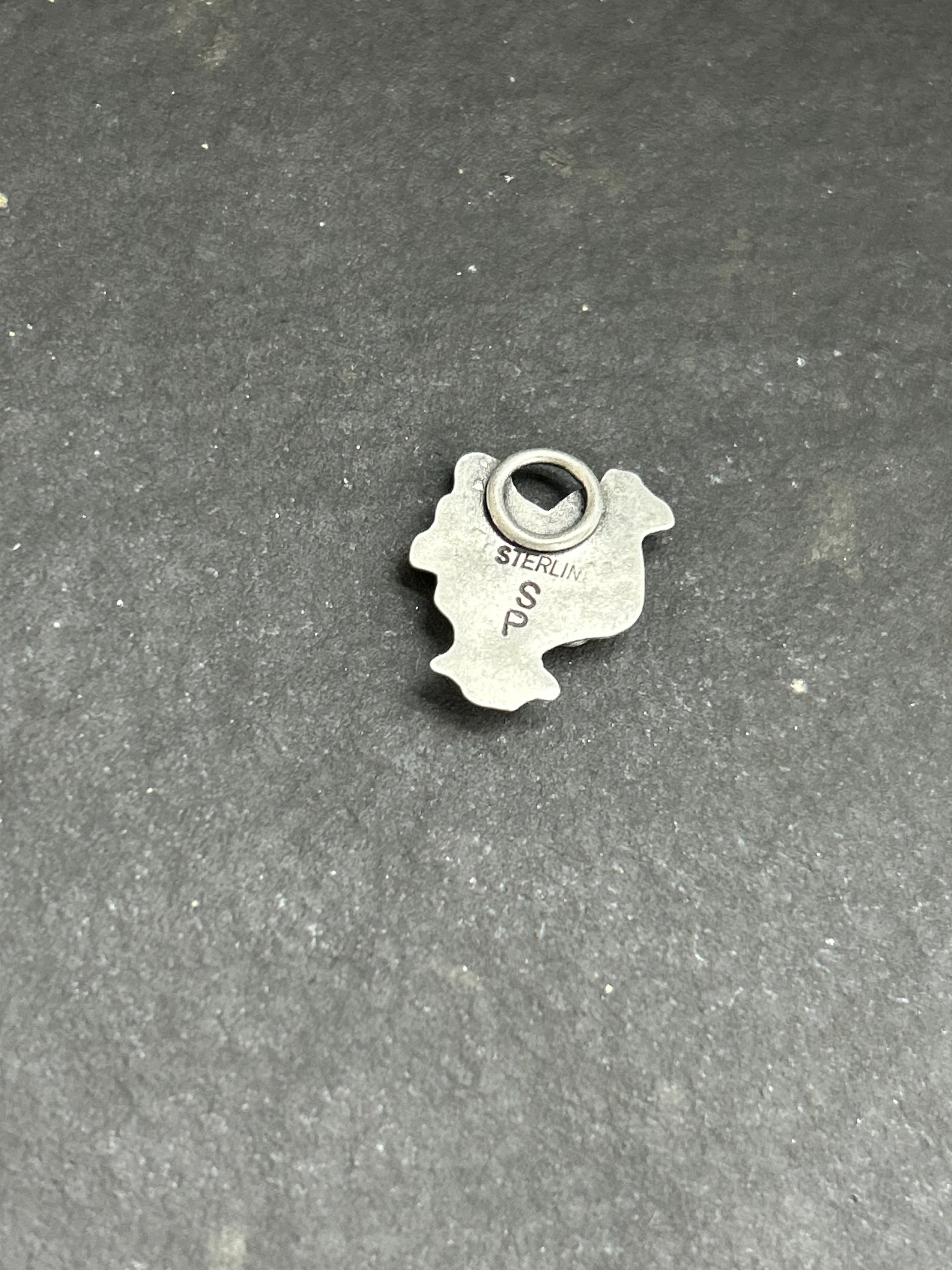 Sterling Silver Floral Hen Charm
