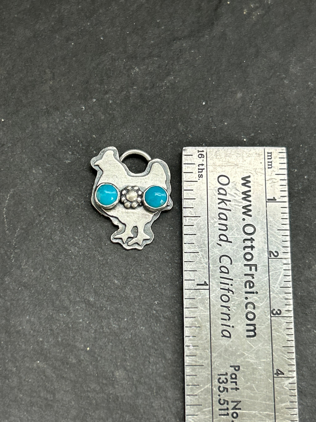 Kingman Turquoise Broody Hen Charm