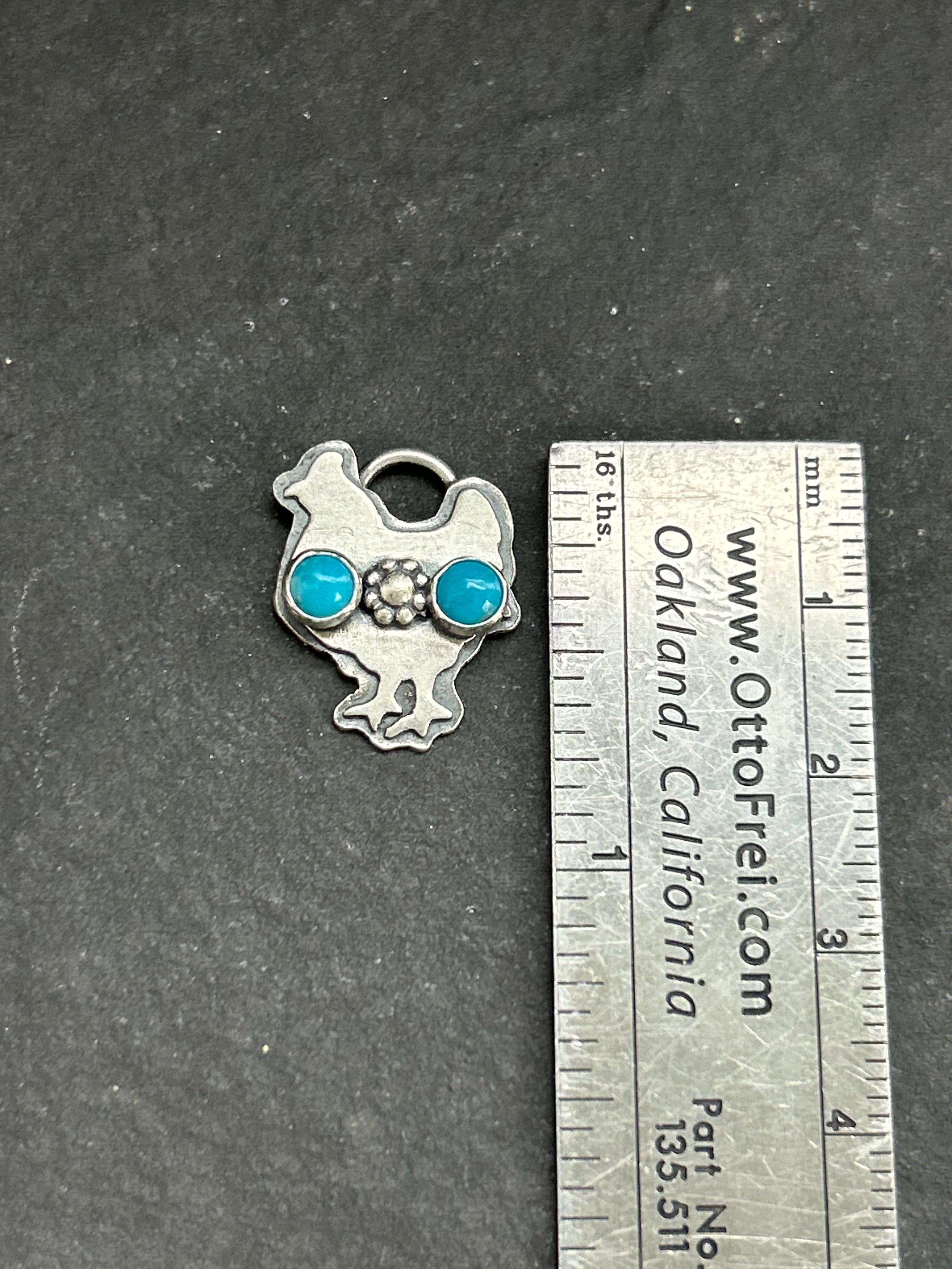 Kingman Turquoise Broody Hen Charm