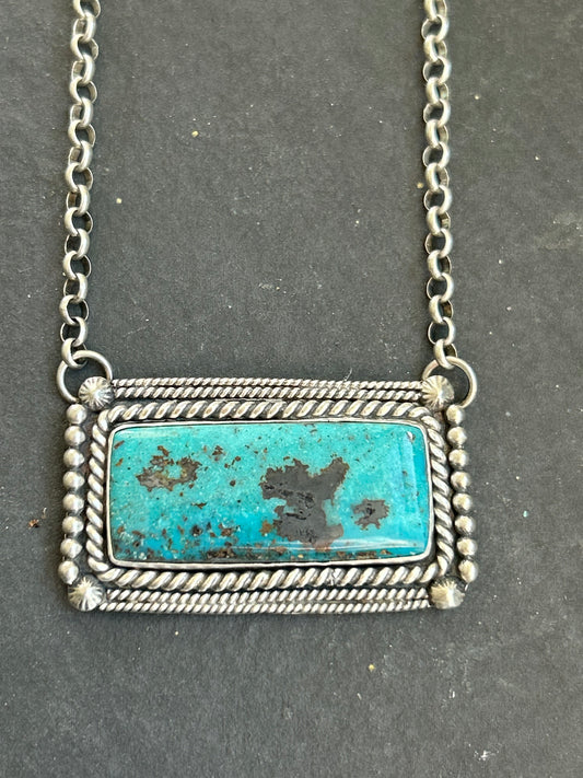 Blue Dream Turquoise Bar Necklace