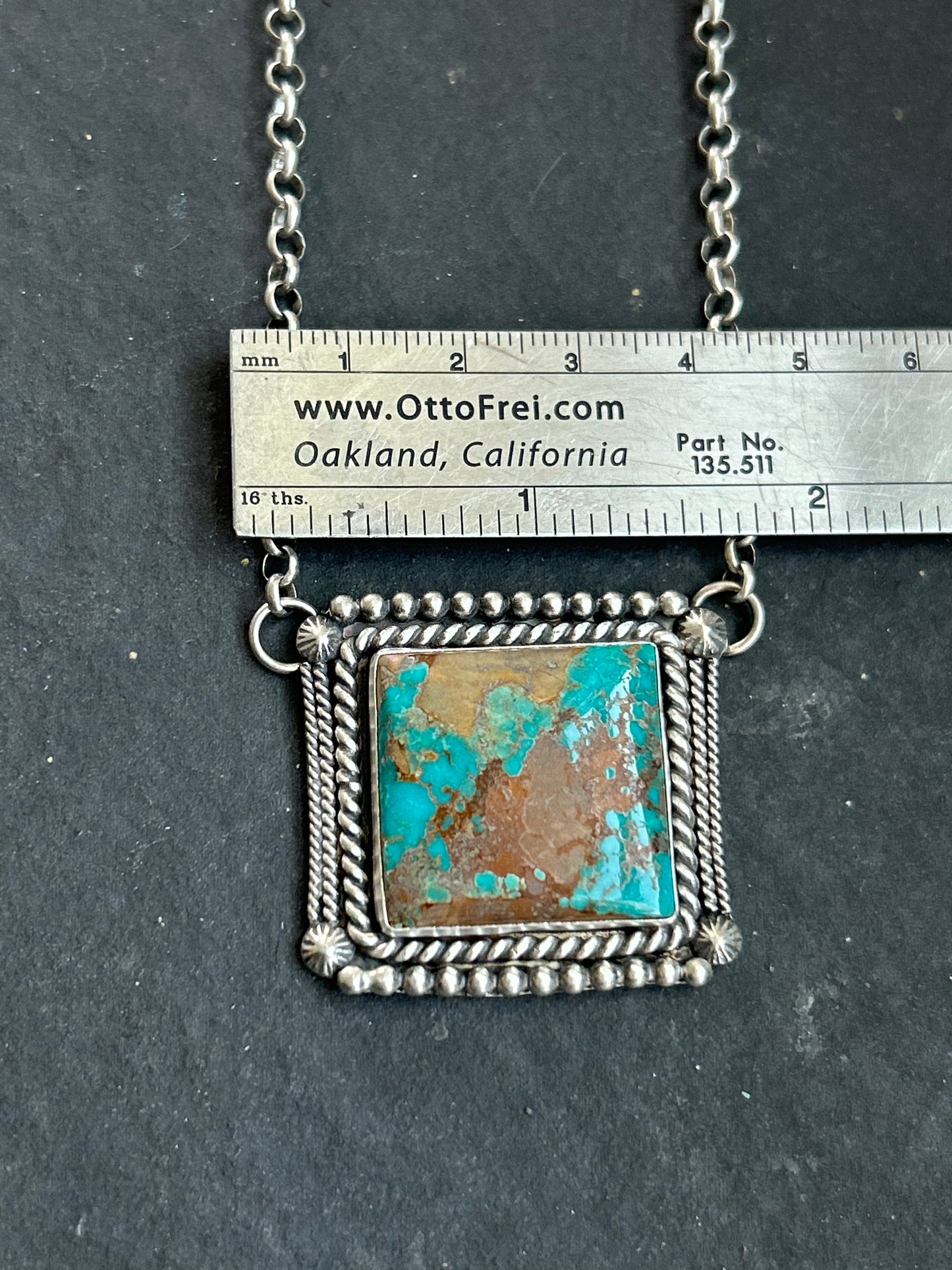 Easter Blue Turquoise Bar Necklace
