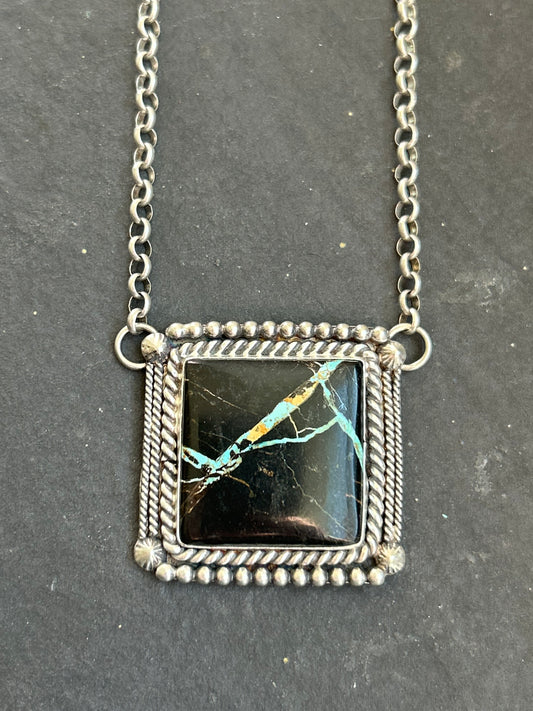 Blackjack Turquoise Bar Necklace