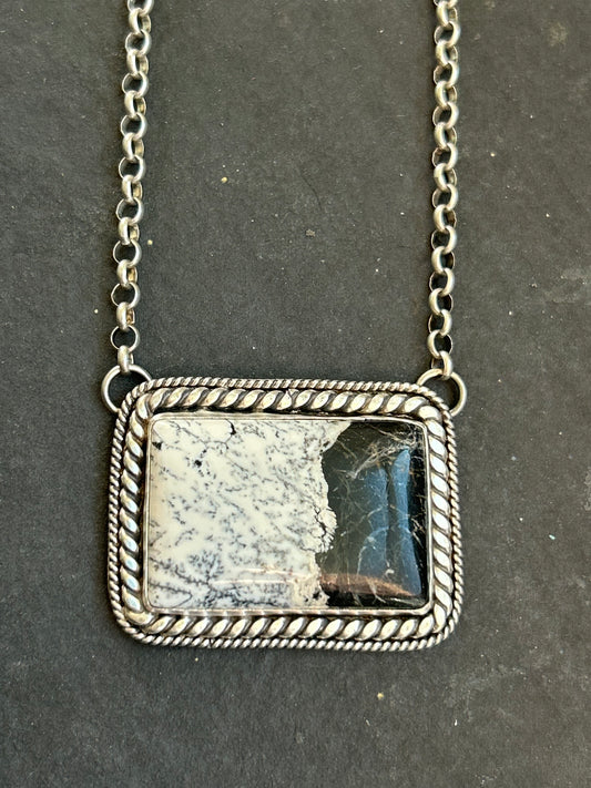 White Buffalo Bar Necklace
