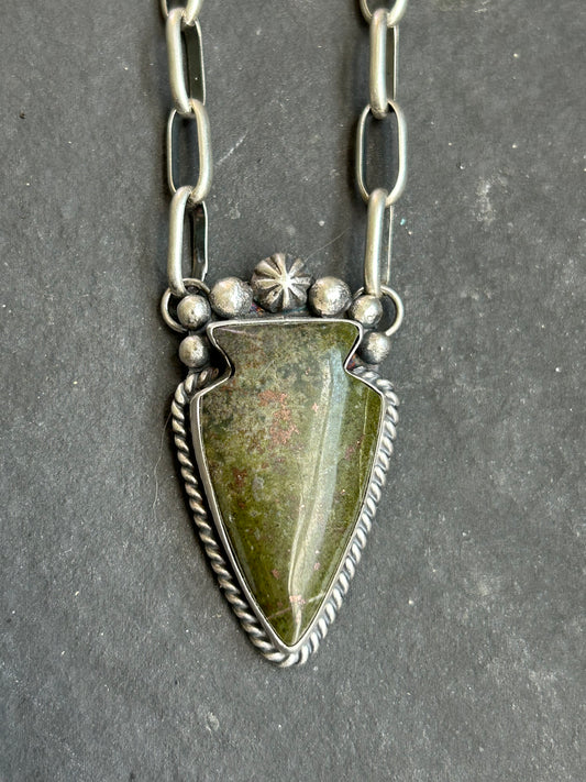 Native Copper Arrowhead Fixed Chain Necklace Style #1