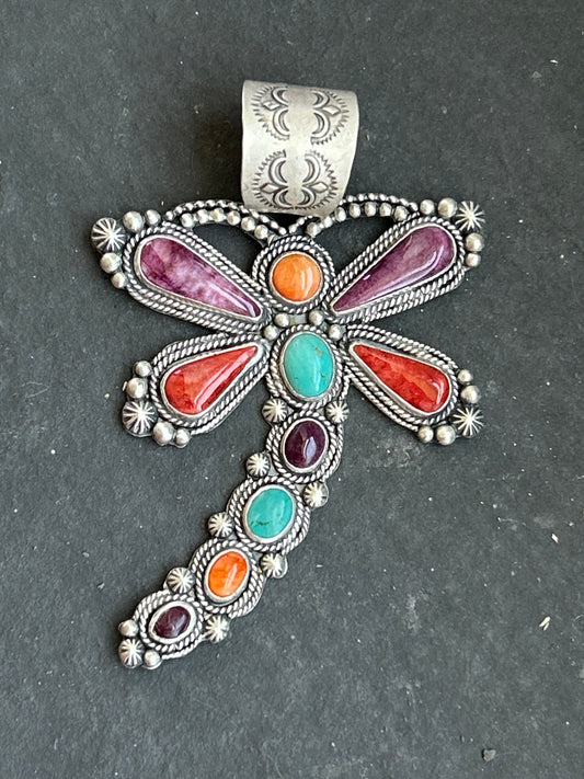 Rainbow Dragonfly Pendant Style #1