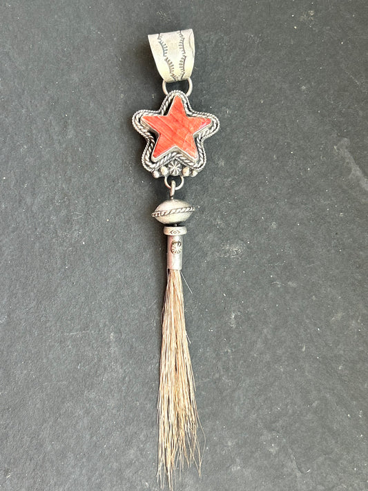 Red Spiny Oyster Shooting Star Pendant