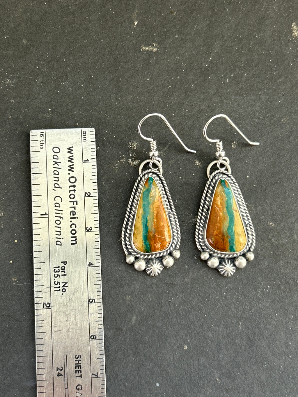 Ribbon Royston Dangle Earrings Style #1