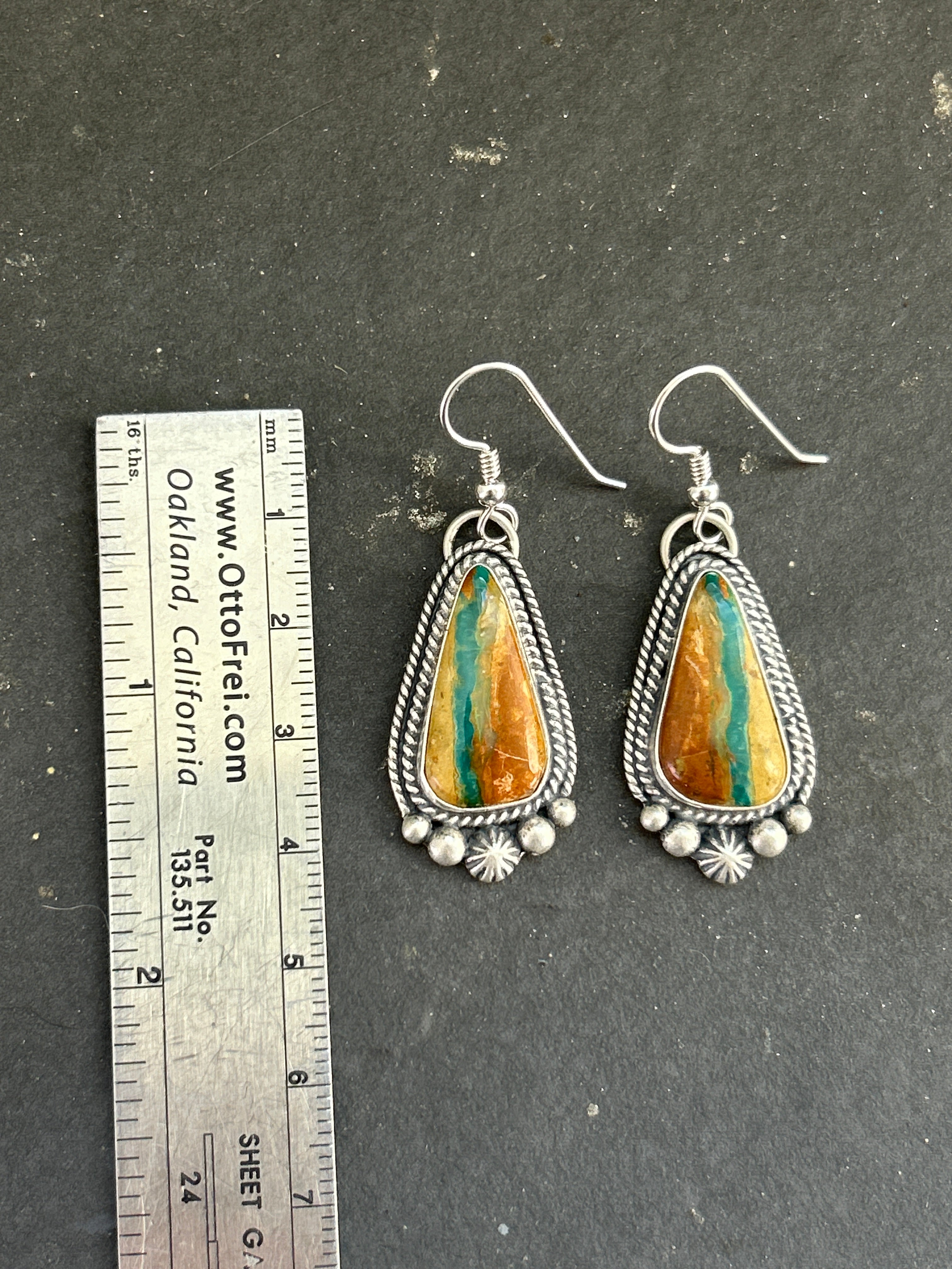 Ribbon Royston Dangle Earrings Style #1